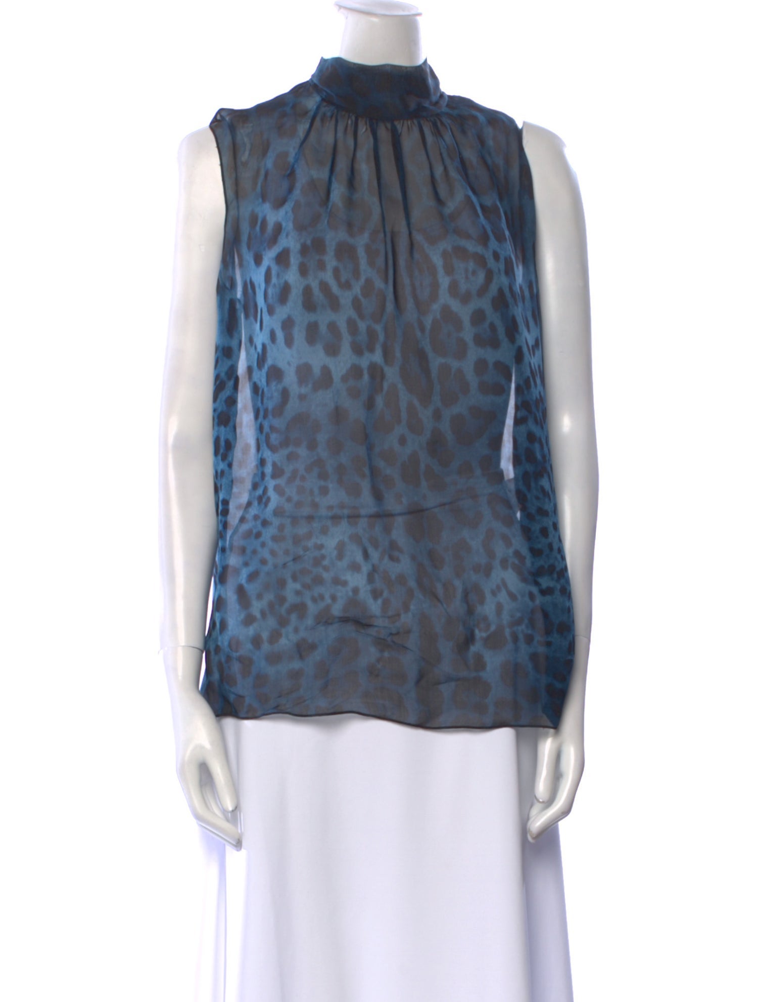 Dolce & Gabbana Silk Animal Print Blouse