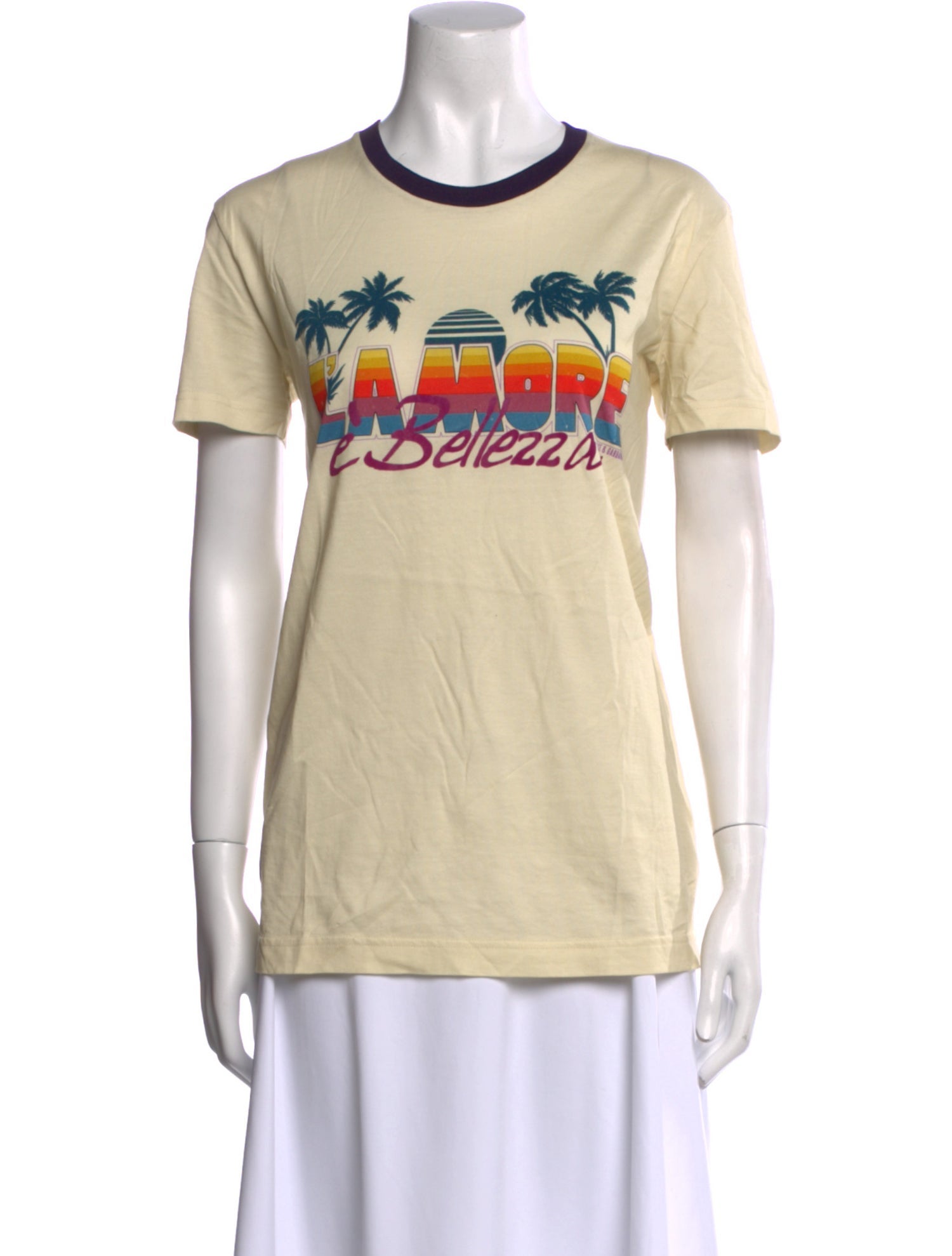 Dolce & Gabbana Graphic Print Crew Neck T-Shirt