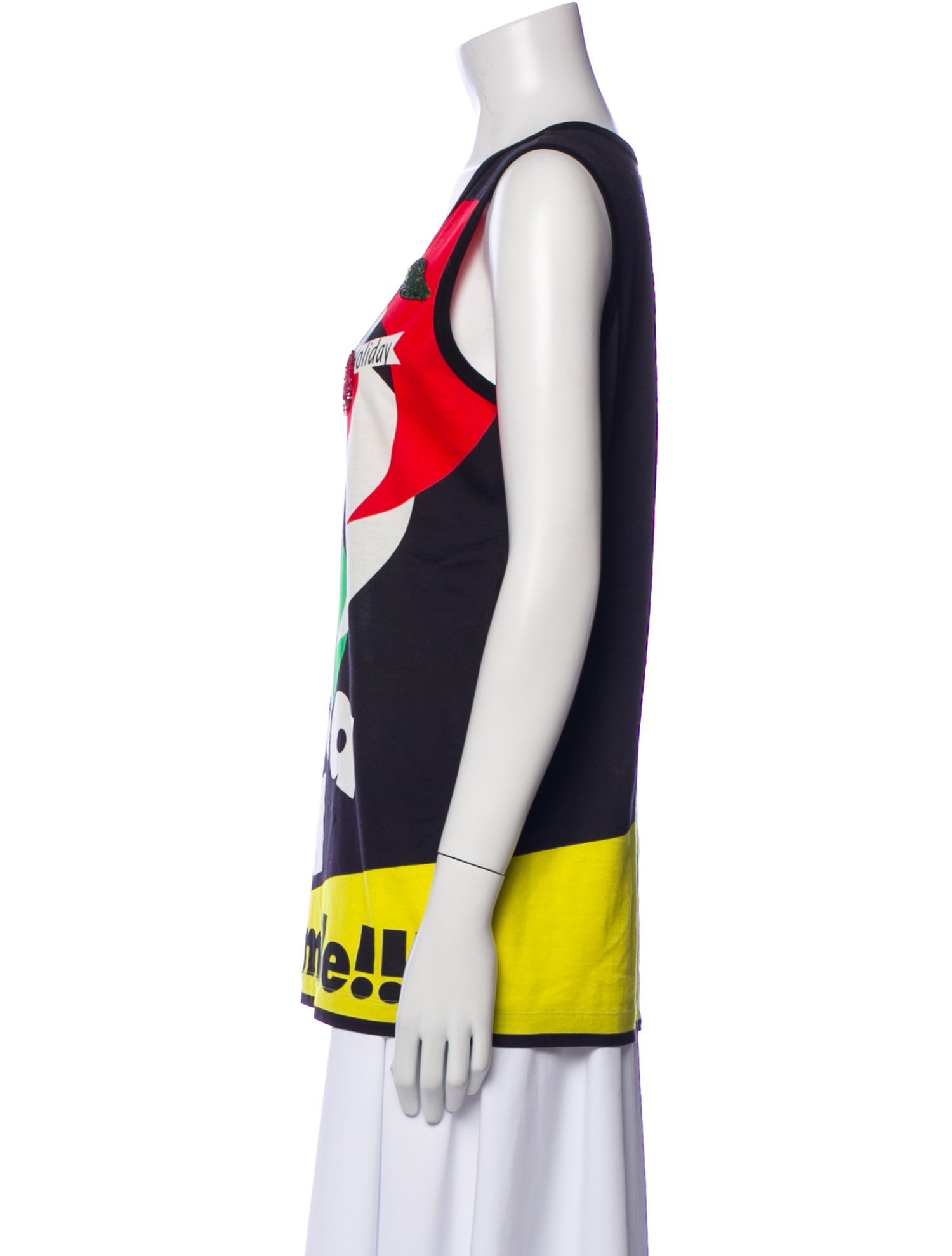 Dolce & Gabbana Graphic Print Scoop Neck Top