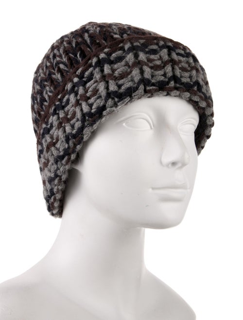 Dolce & Gabbana Grey pattern beanie hat