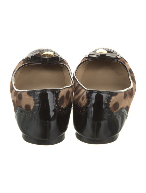 Dolce & Gabbana Canvas Animal Print Ballet Flats