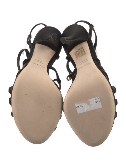 Dolce & Gabbana Satin Cutout Accent Slingback Sandals