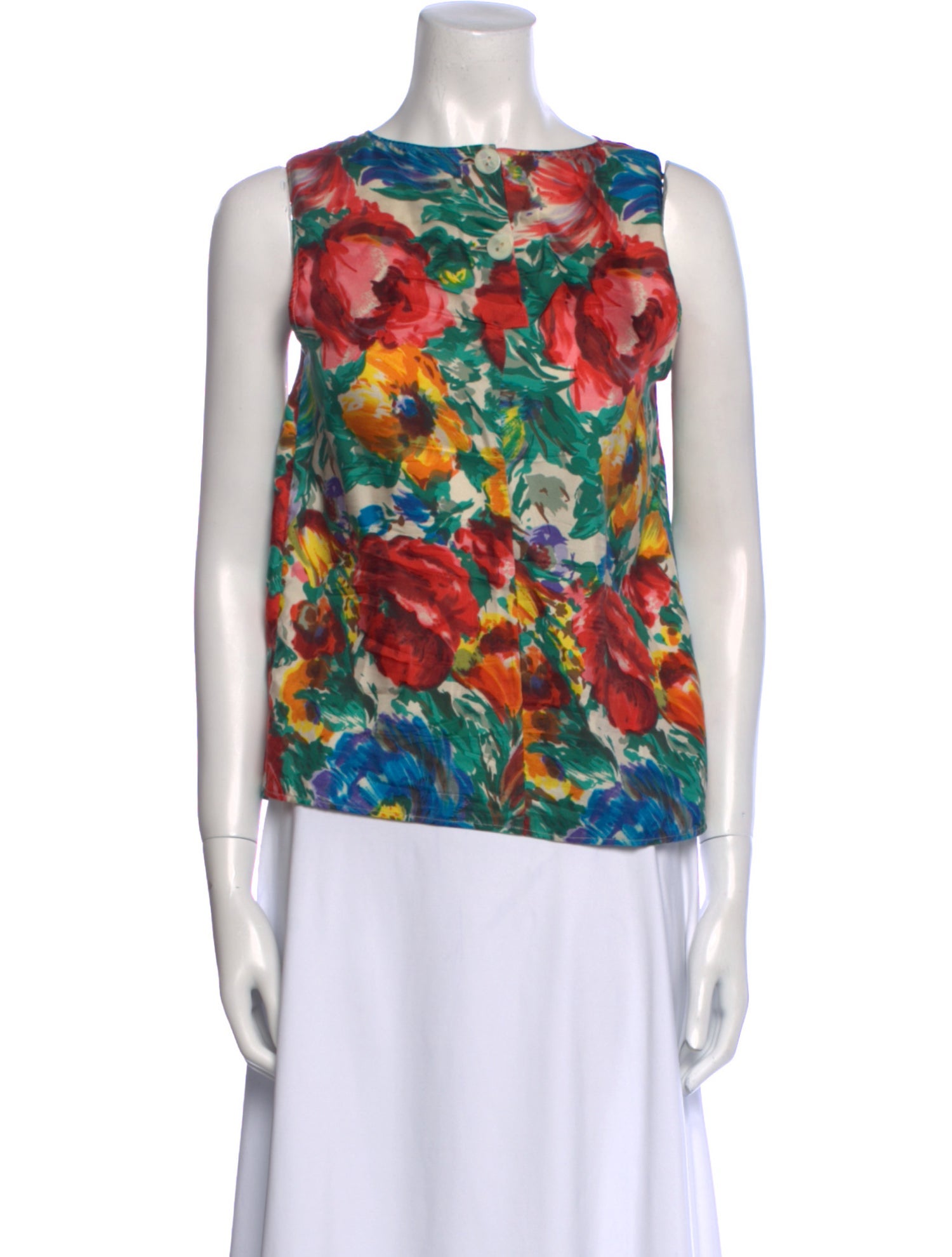Dolce & Gabbana Silk Floral Print Top