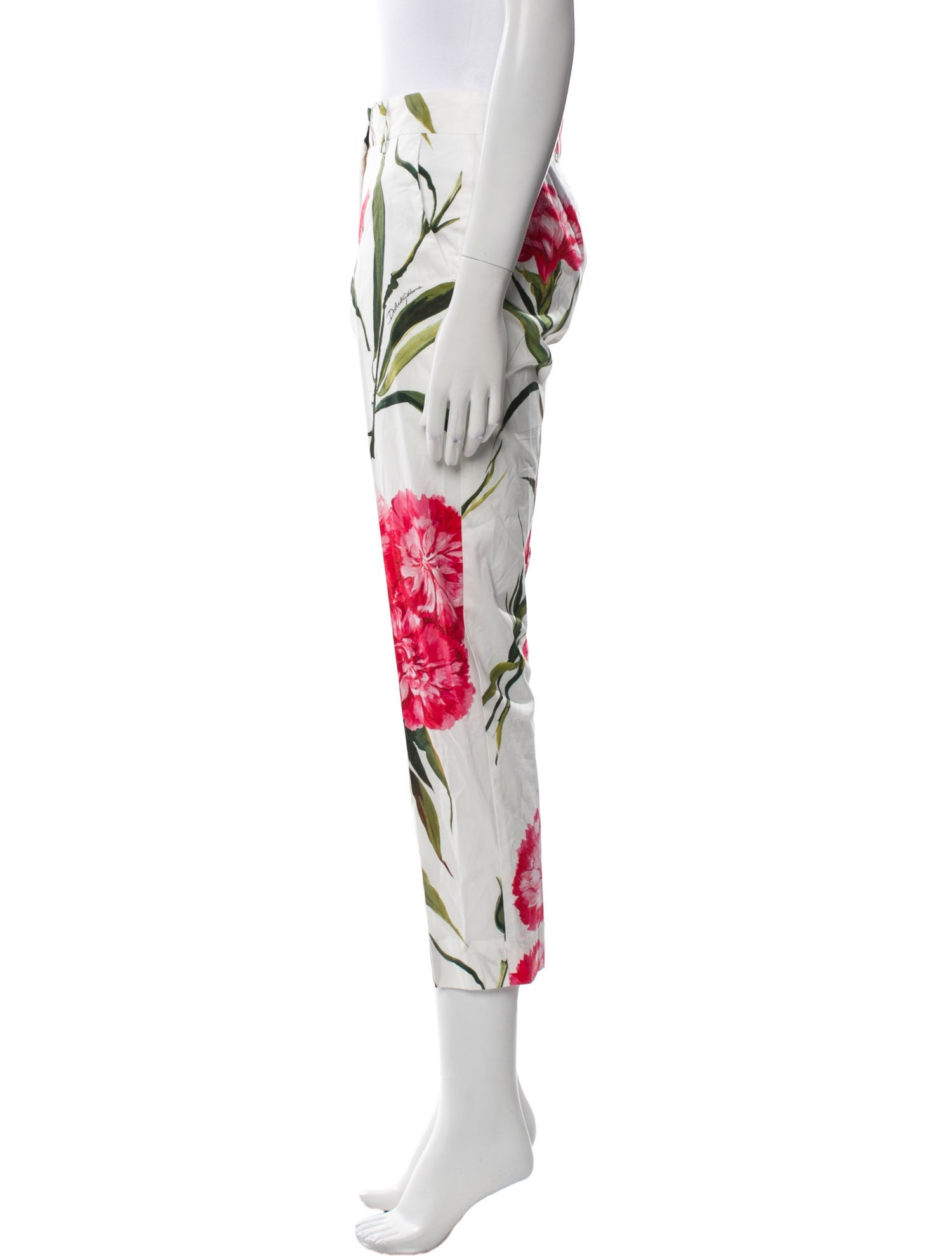 Dolce & Gabbana Floral Print Skinny Leg Pants