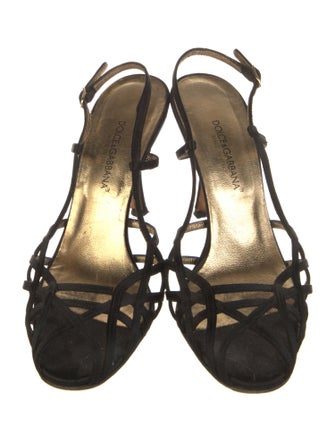 Dolce & Gabbana Suede Slingback Sandals