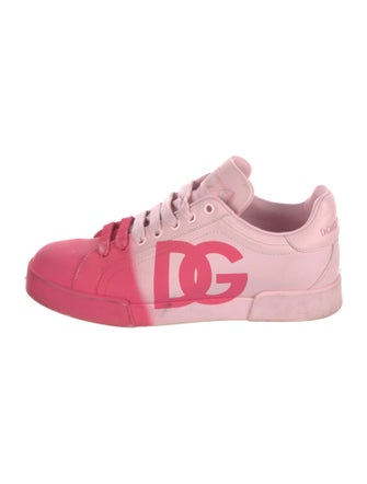 Dolce & Gabbana Leather Colorblock Pattern Sneakers