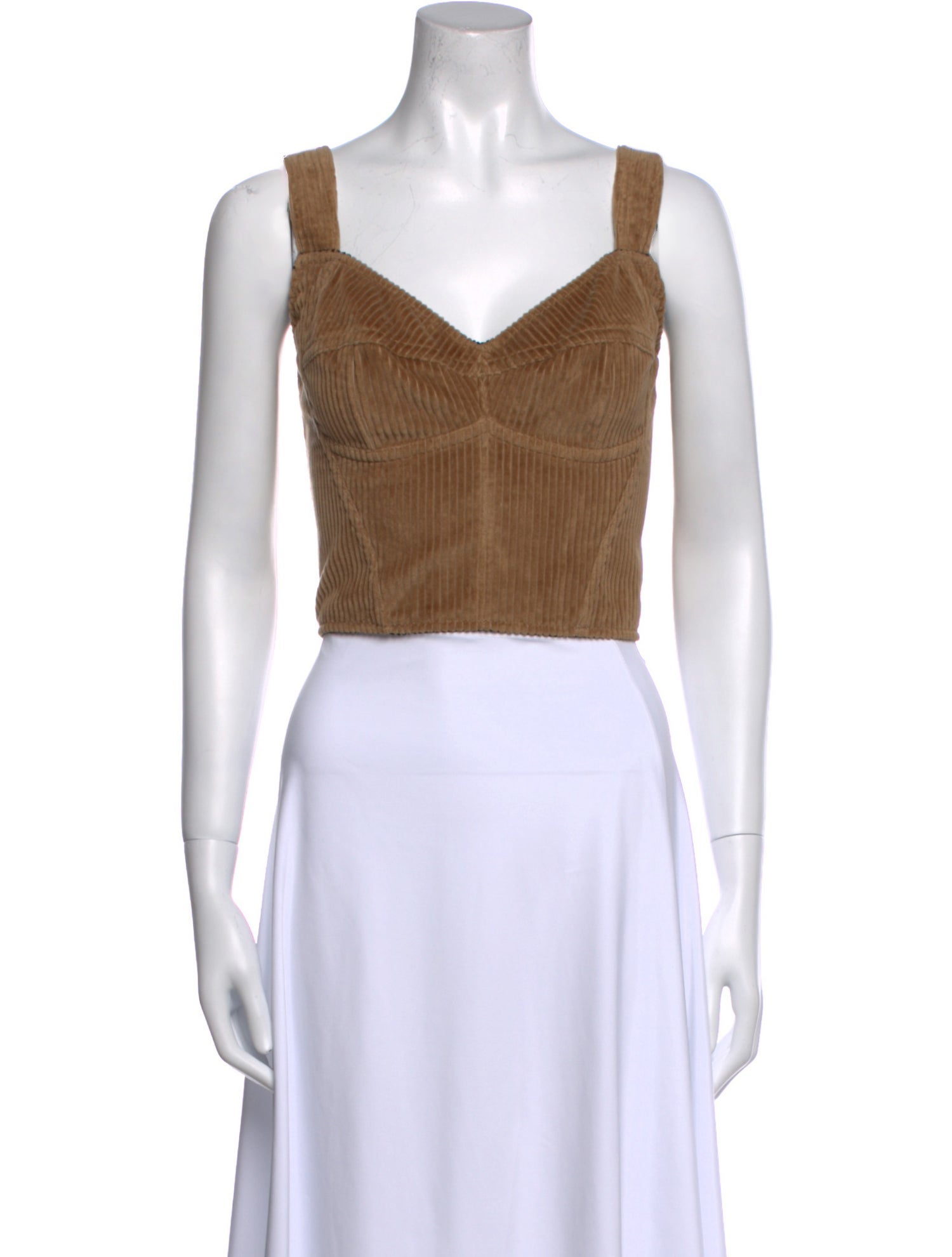 Dolce & Gabbana V-Neck Sleeveless Crop Top w/ Tags