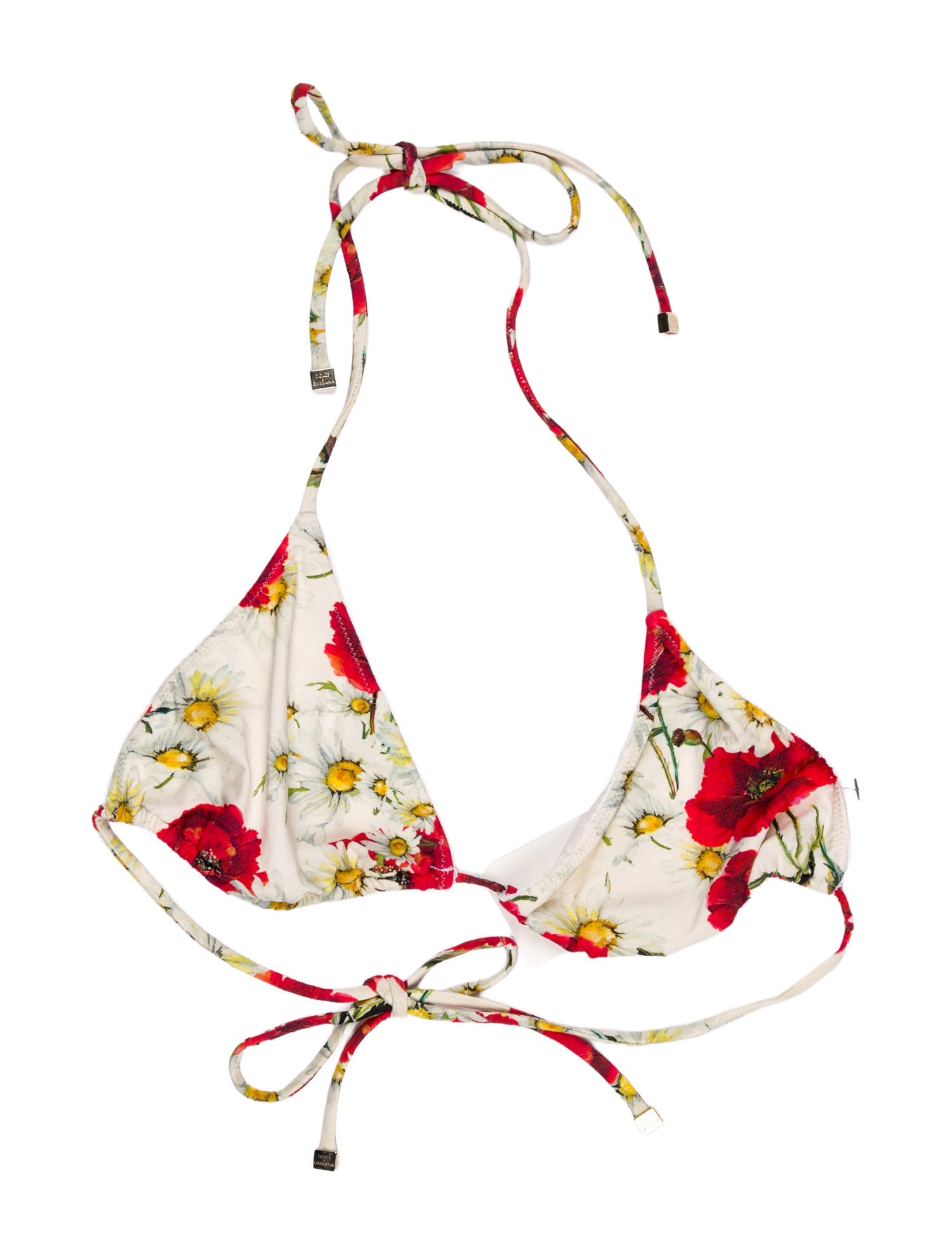 Dolce & Gabbana Floral Print Scalloped Accent Top