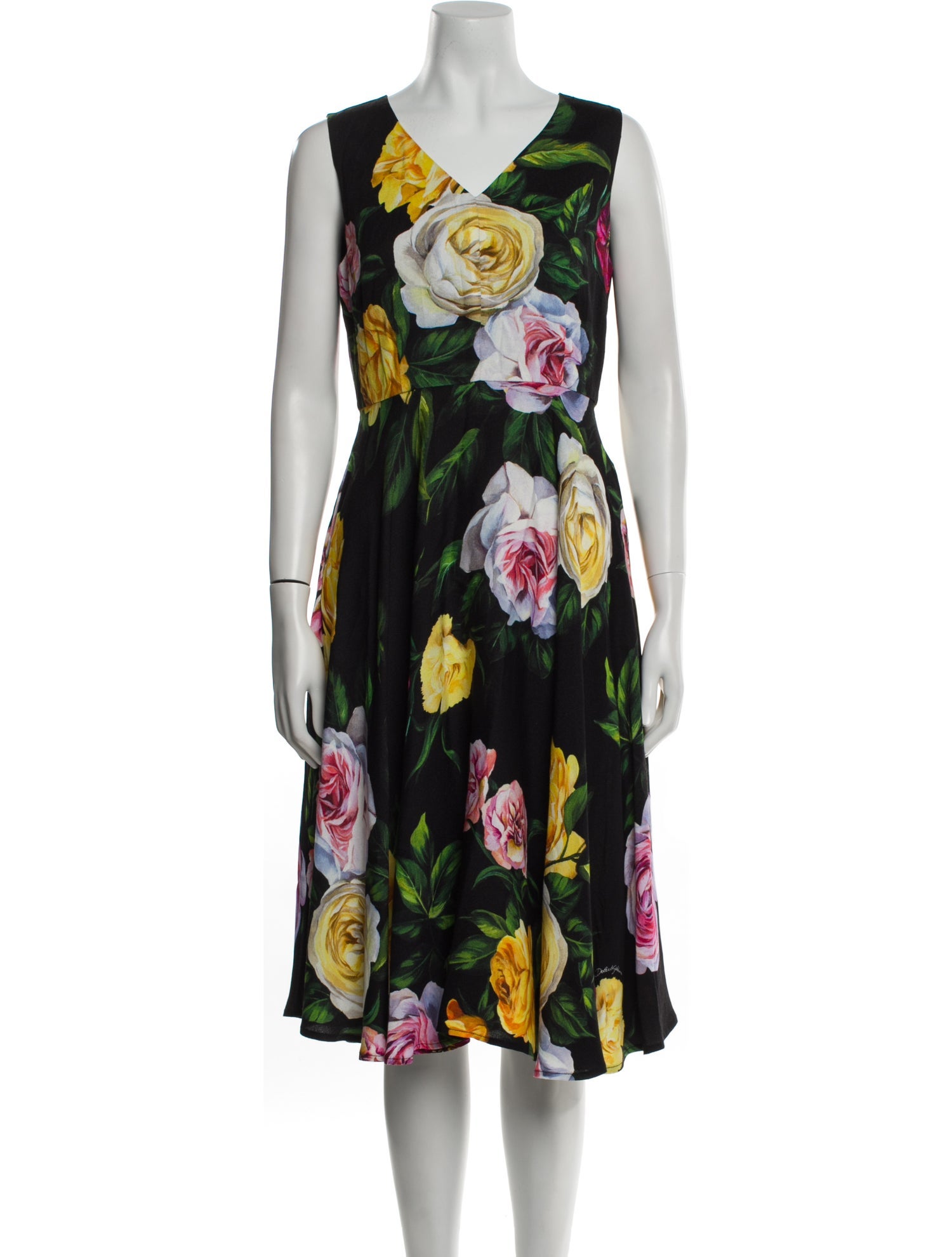 Dolce & Gabbana Floral Print Knee-Length Dress
