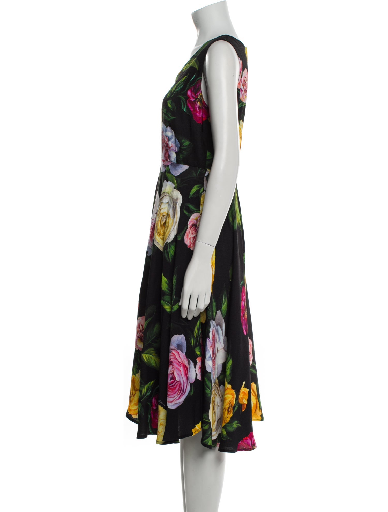 Dolce & Gabbana Floral Print Knee-Length Dress