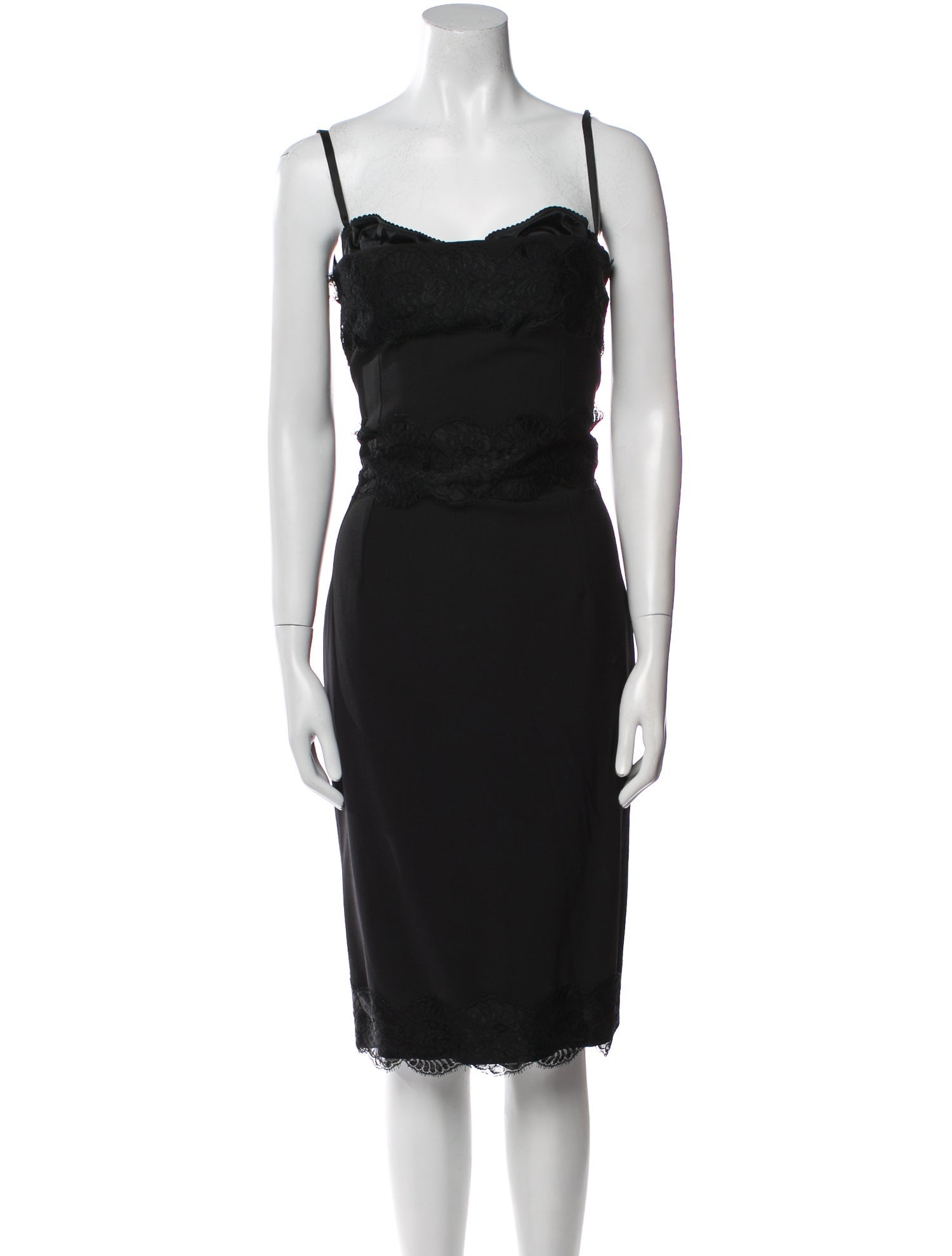 Dolce & Gabbana Virgin Wool Midi Length Dress