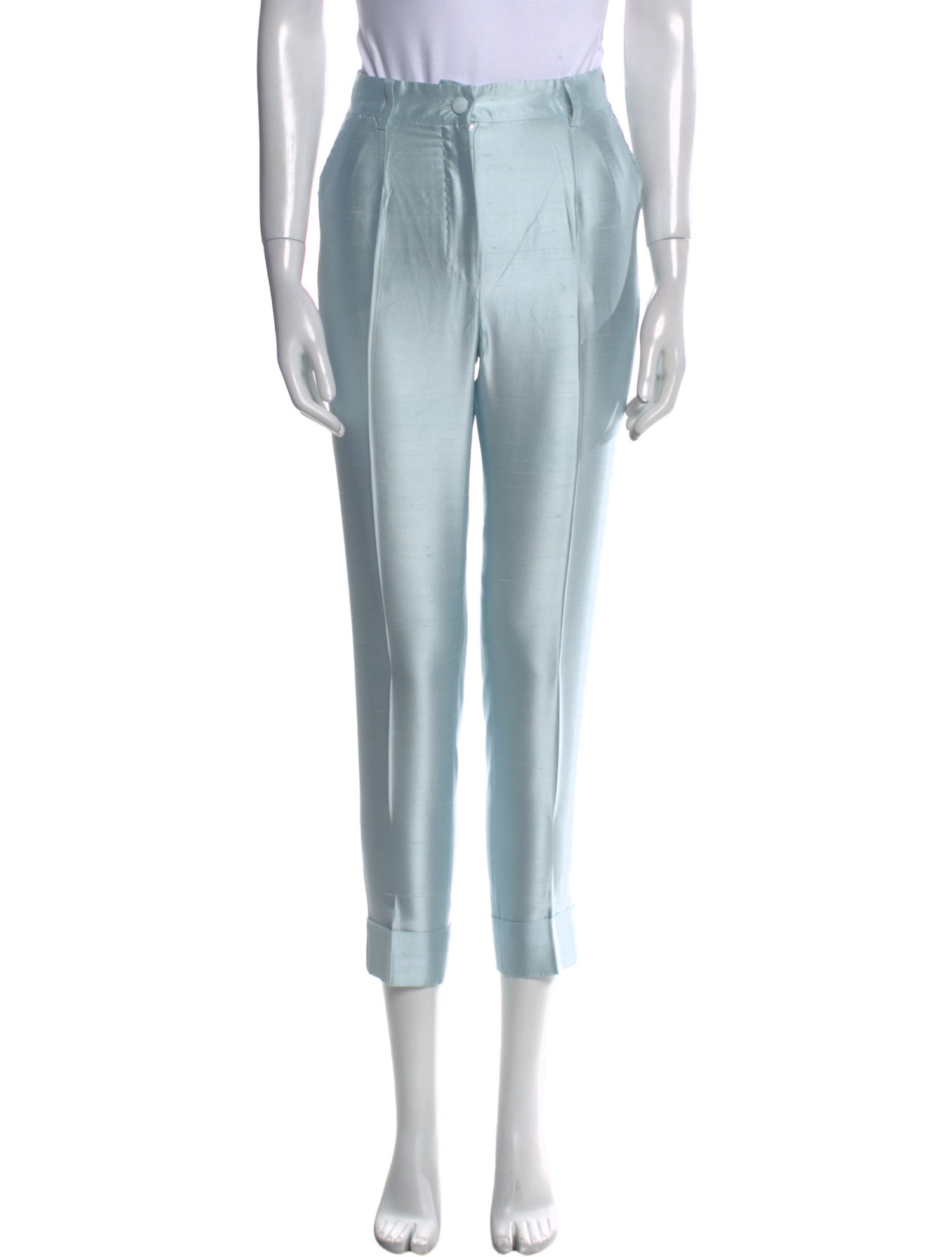 Dolce & Gabbana Silk Skinny Leg Pants