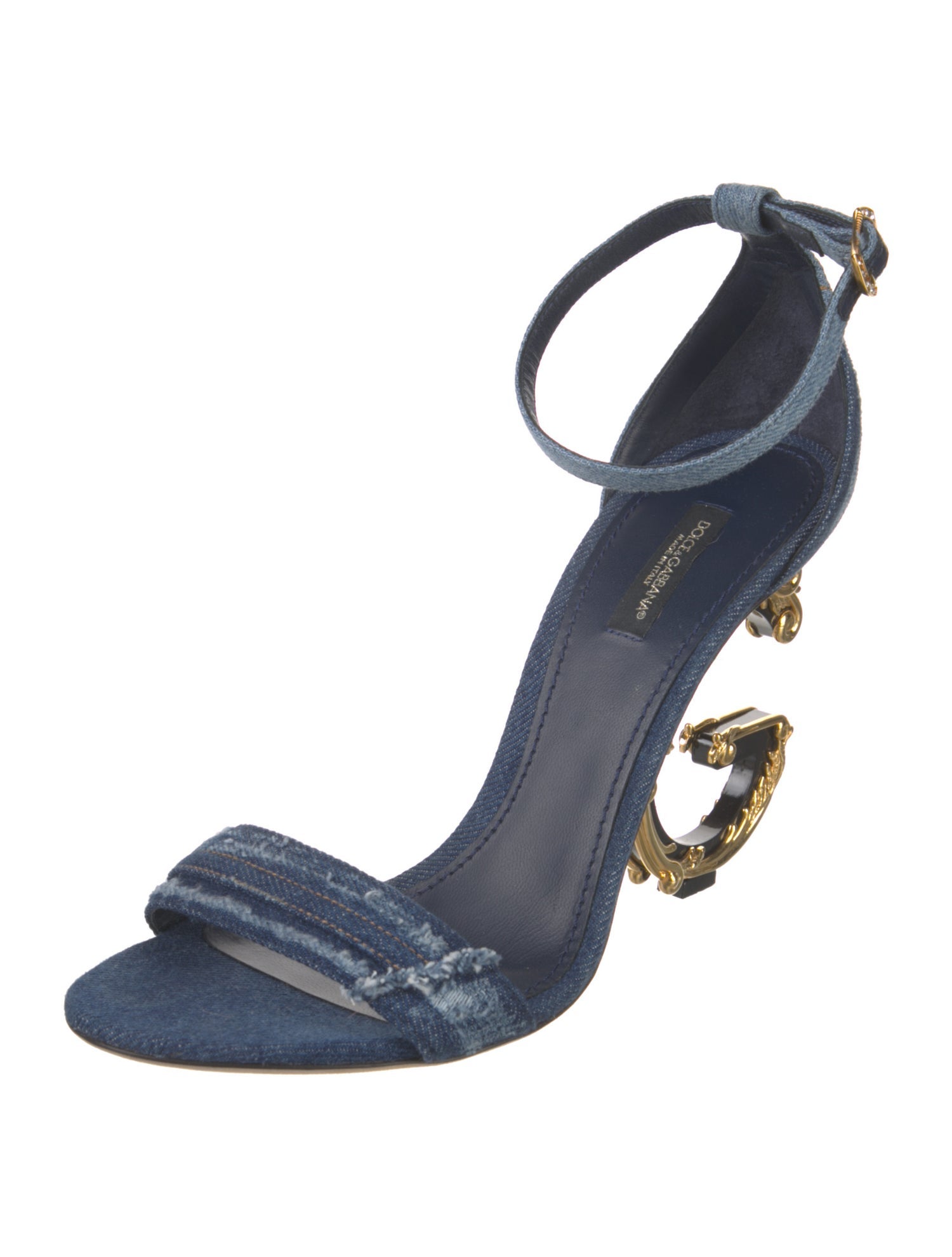 Dolce & Gabbana Denim Slingback Sandals