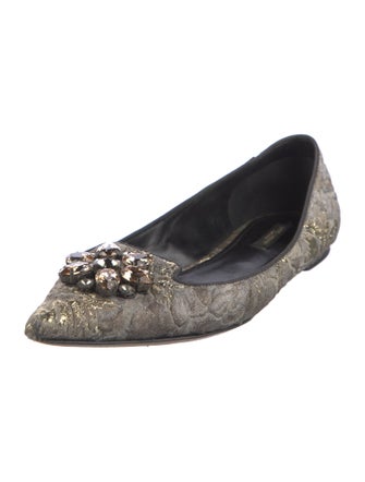 Dolce & Gabbana Crystal Embellishments Flats