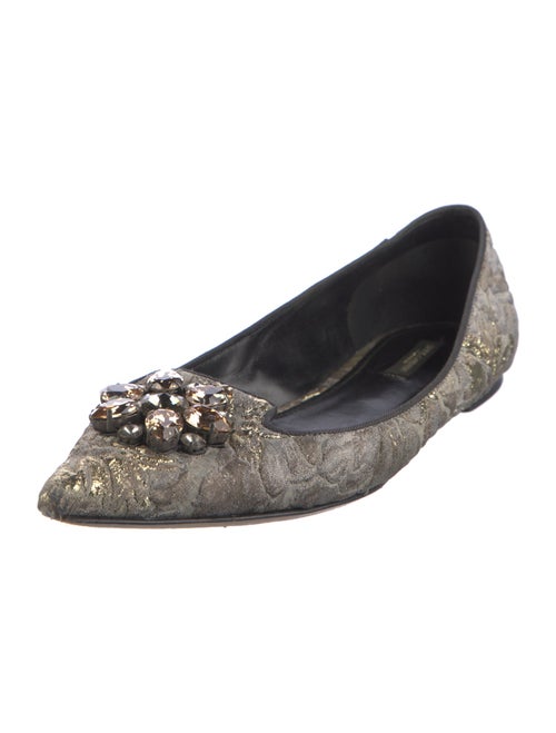 Dolce & Gabbana Crystal Embellishments Flats