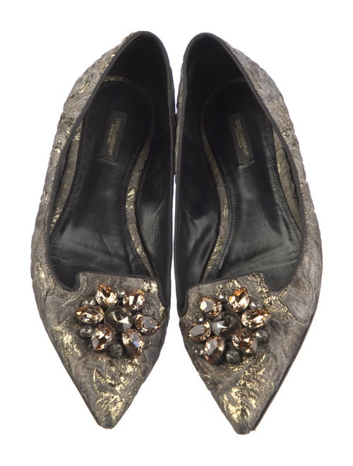 Dolce & Gabbana Crystal Embellishments Flats