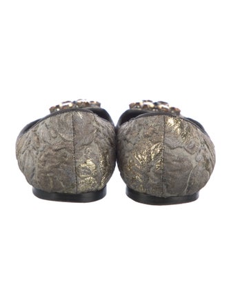 Dolce & Gabbana Crystal Embellishments Flats