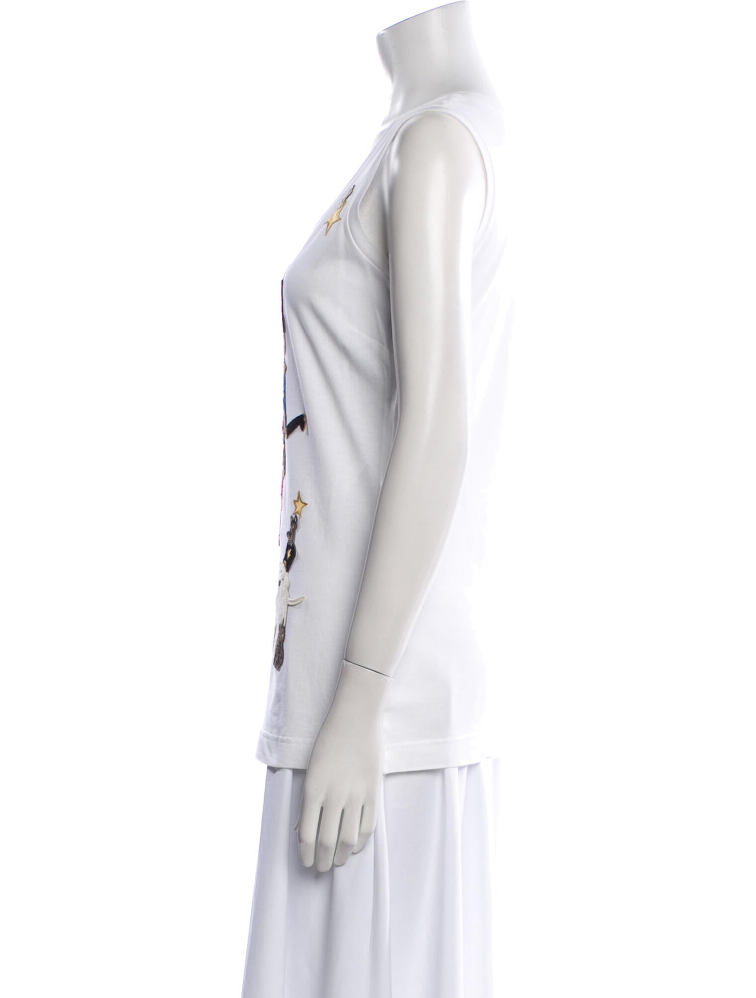 Dolce & Gabbana Graphic Print Scoop Neck Top