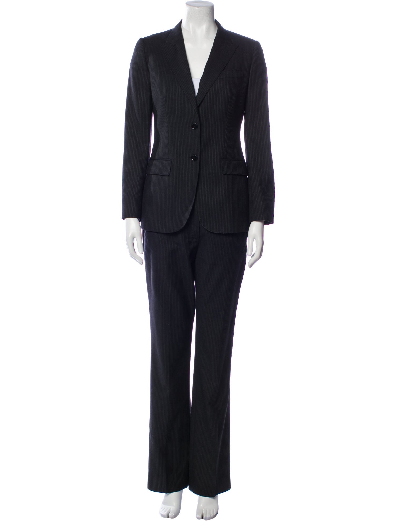 Dolce & Gabbana Virgin Wool Striped Pantsuit