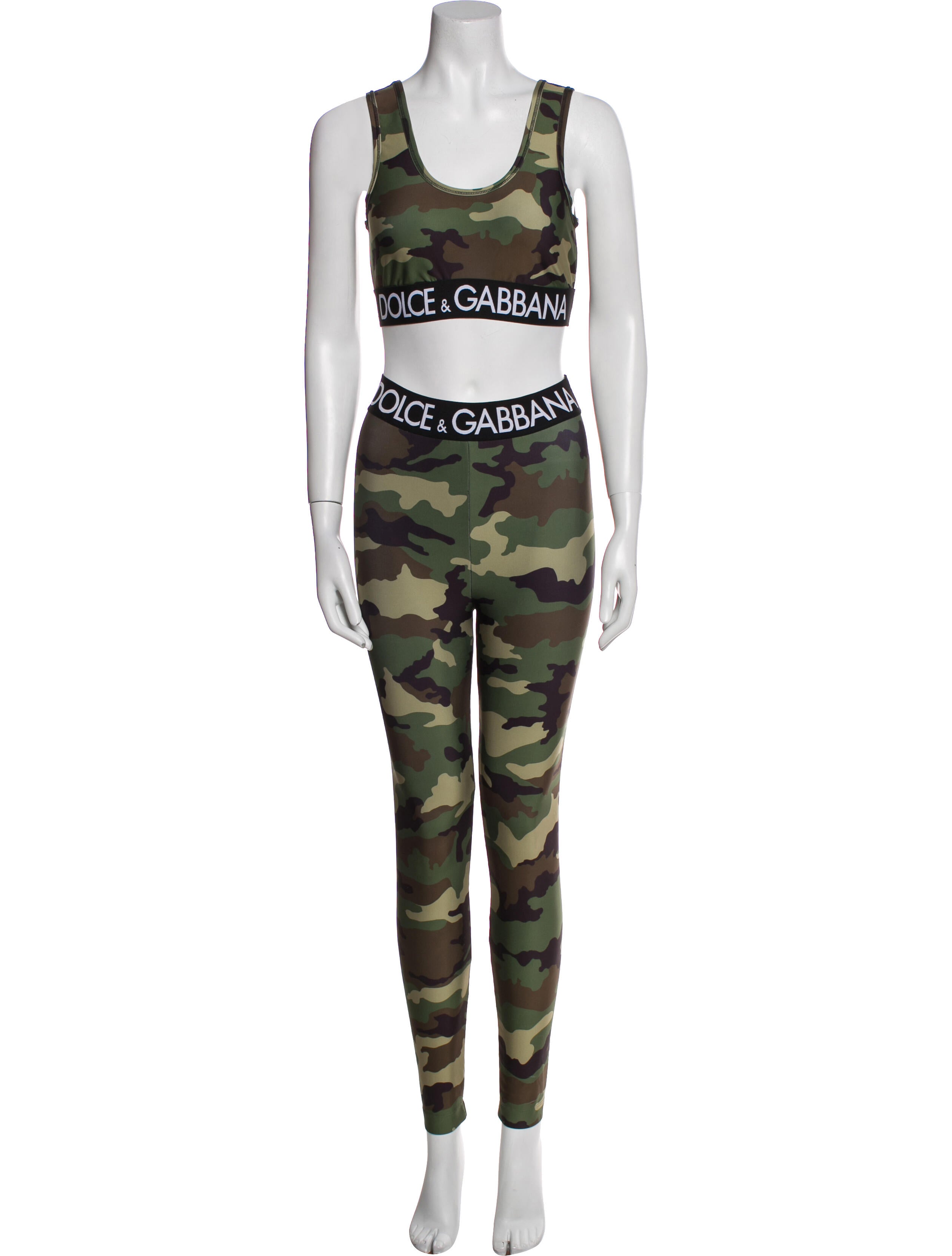 Dolce & Gabbana Camouflage Print Pant Set