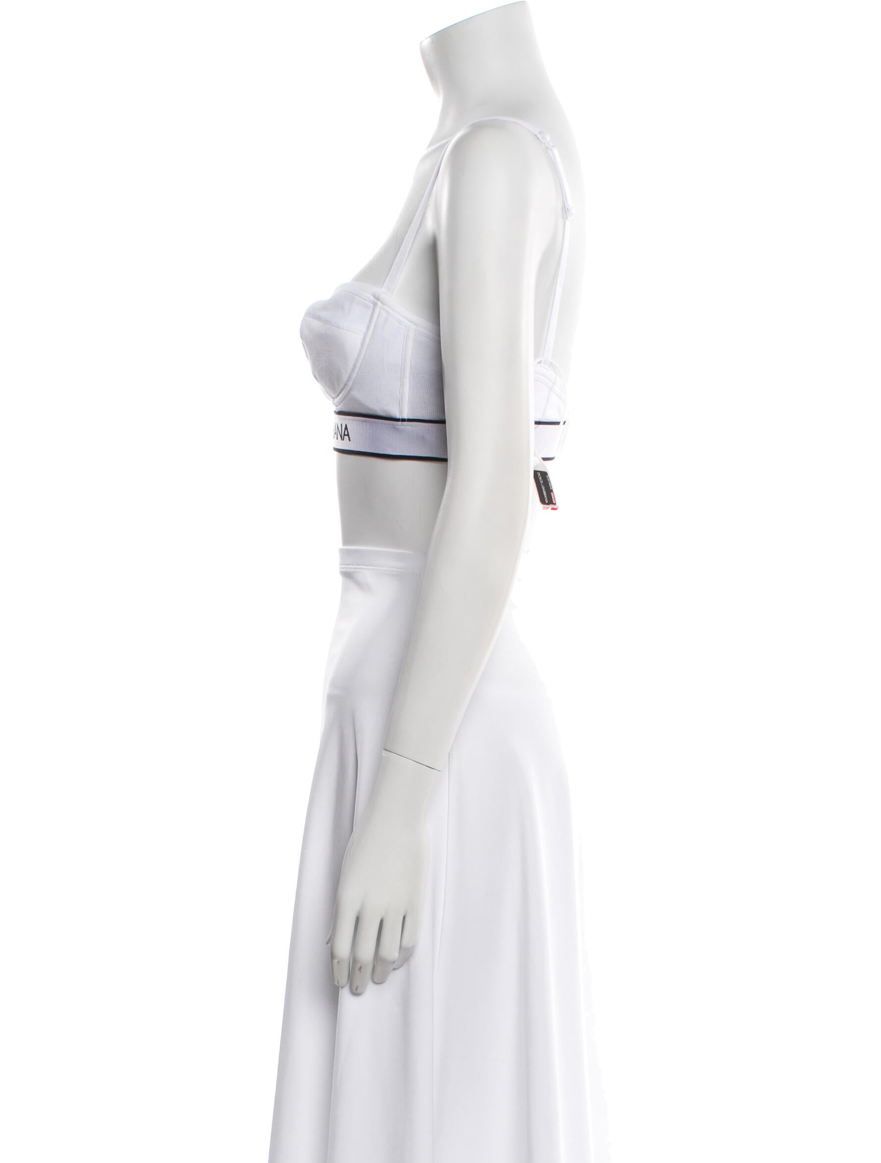 Dolce & Gabbana Graphic Print Square Neckline Crop Top