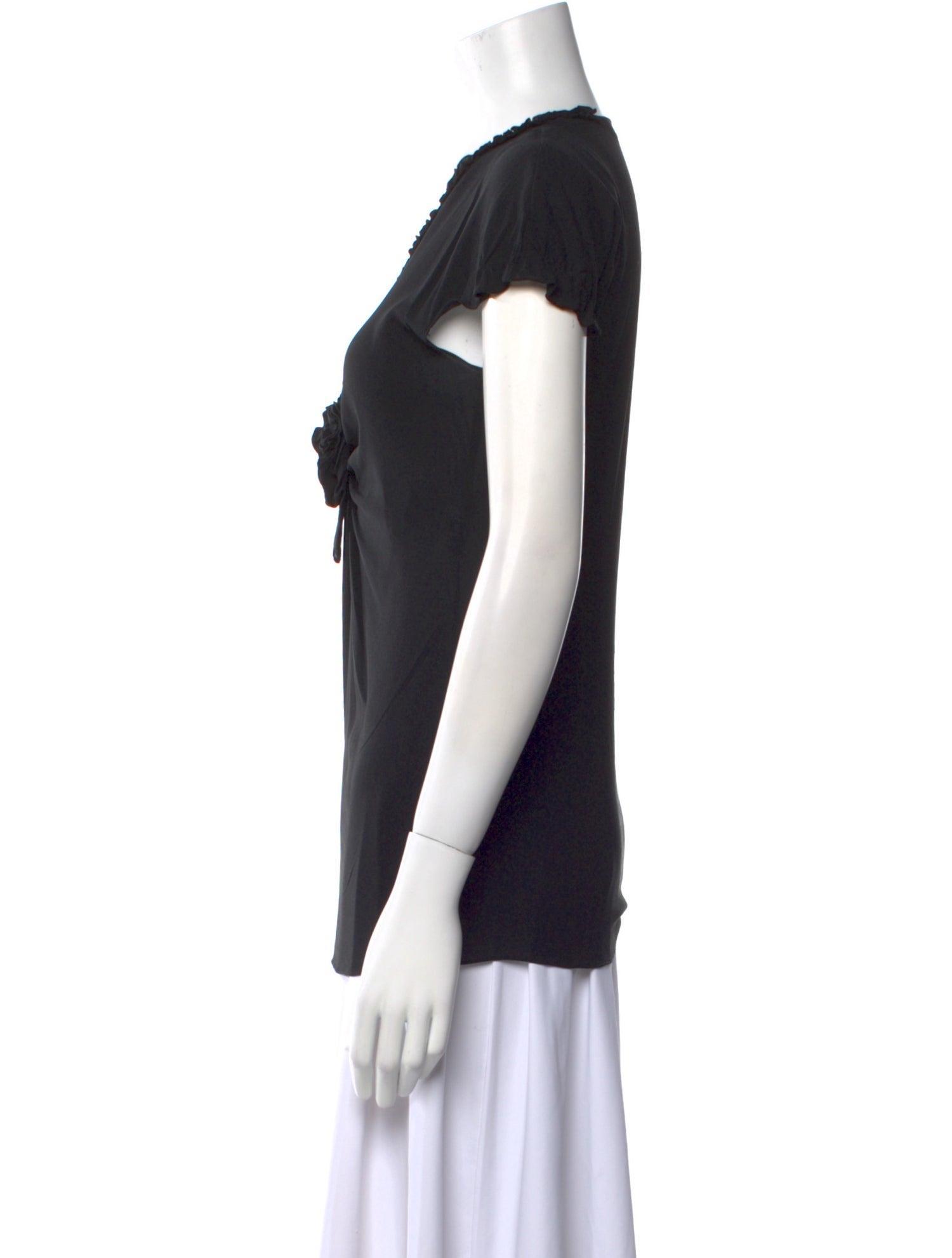 Dolce & Gabbana Silk V-Neck Top