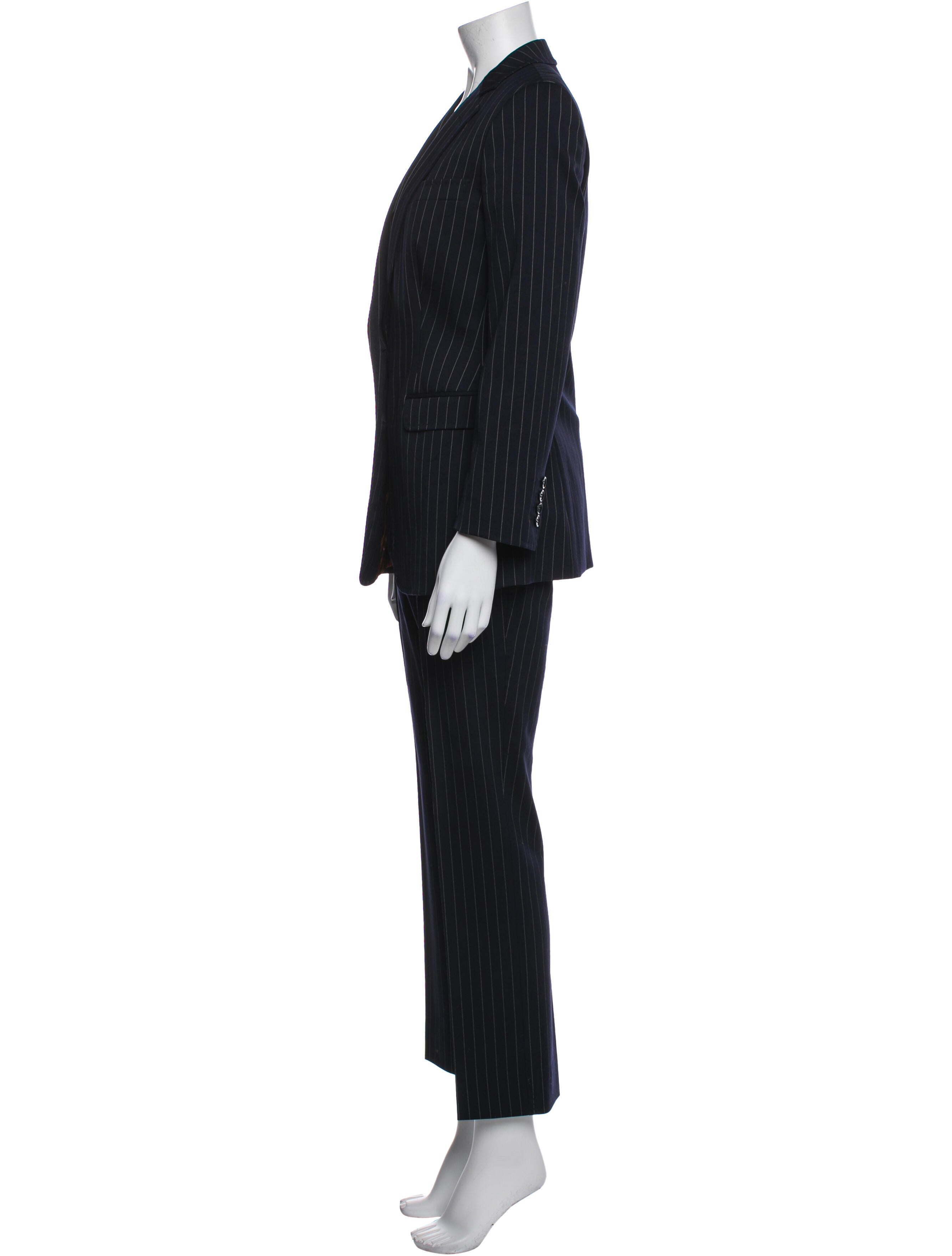 Dolce & Gabbana Virgin Wool Striped Pantsuit