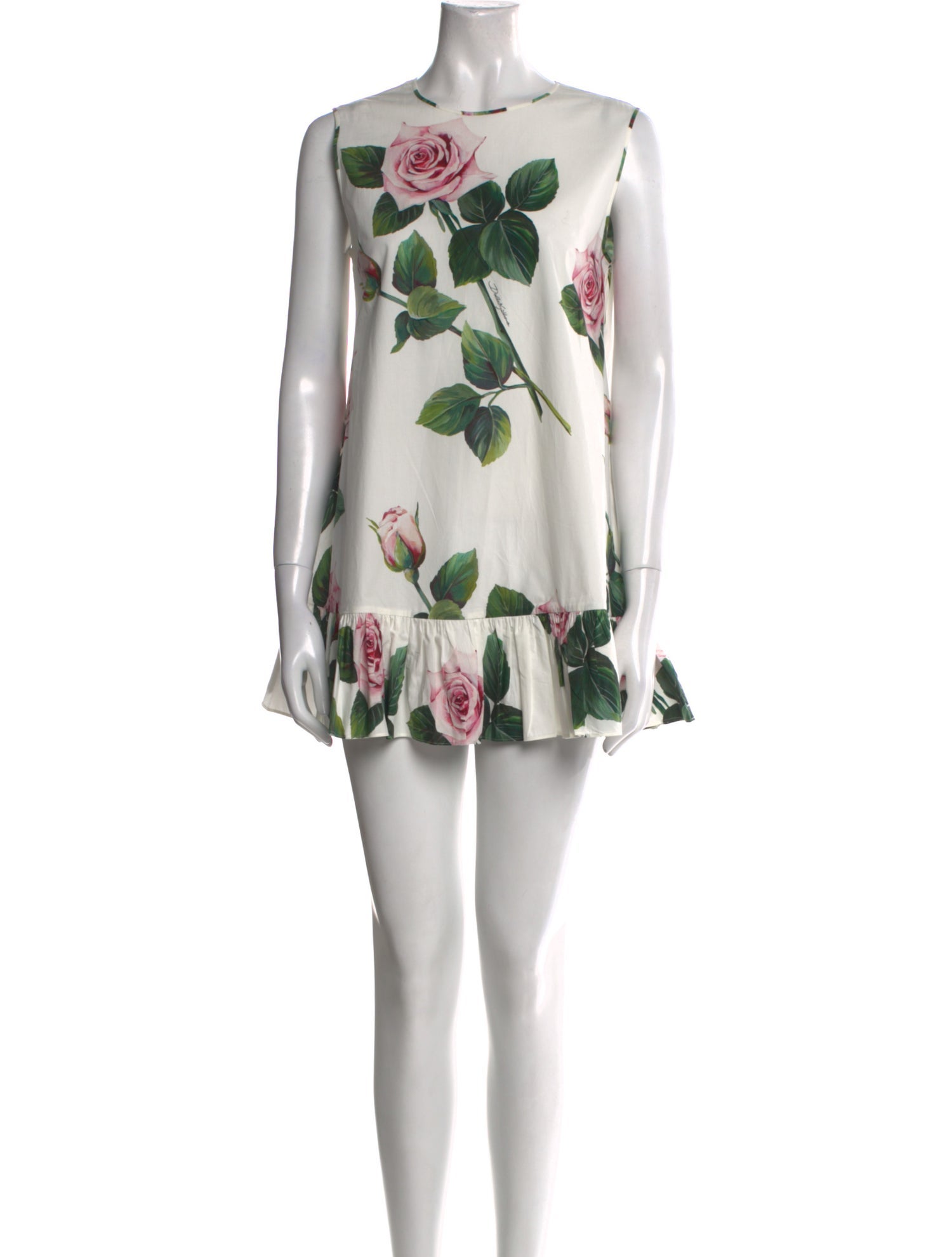 Dolce & Gabbana Floral Print Mini Dress w/ Tags