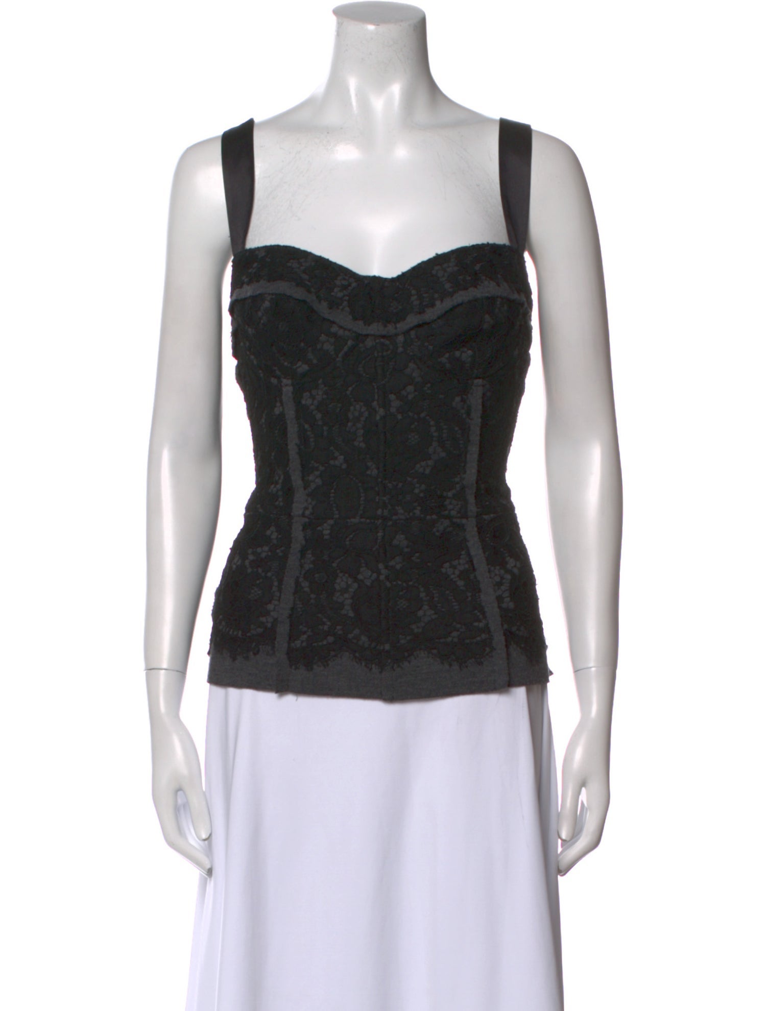 Dolce & Gabbana Square Neckline Sleeveless Top