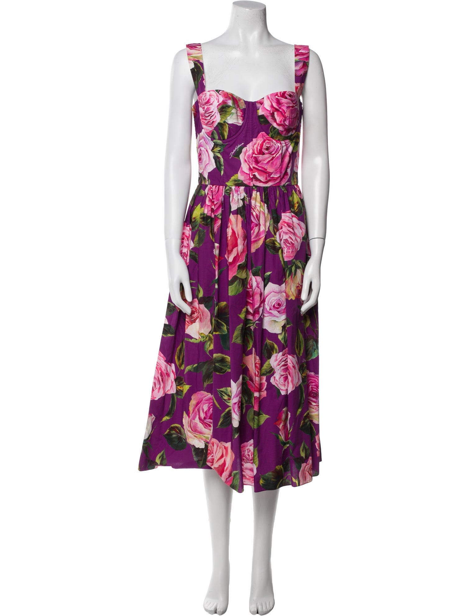 Dolce & Gabbana Floral Print Long Dress w/ Tags