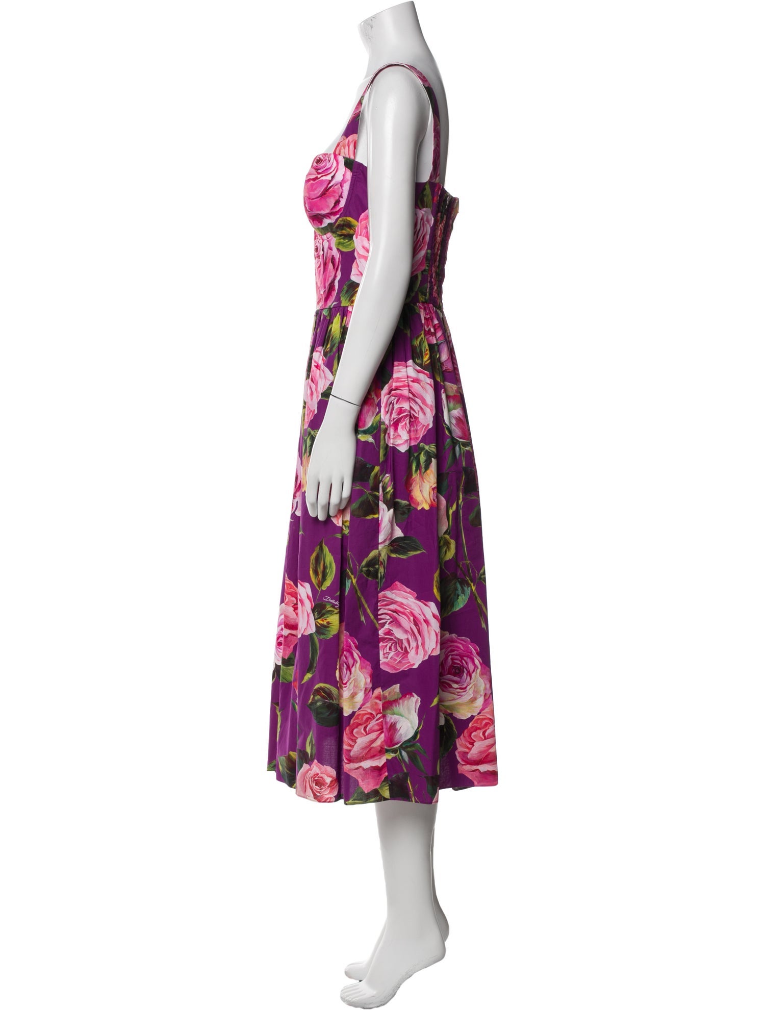 Dolce & Gabbana Floral Print Long Dress w/ Tags
