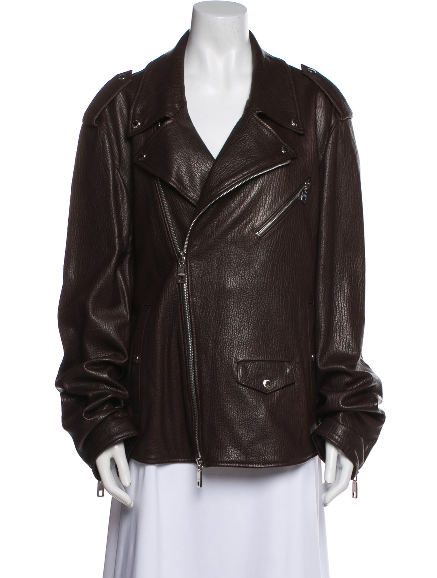 Dolce & Gabbana Leather Biker Jacket