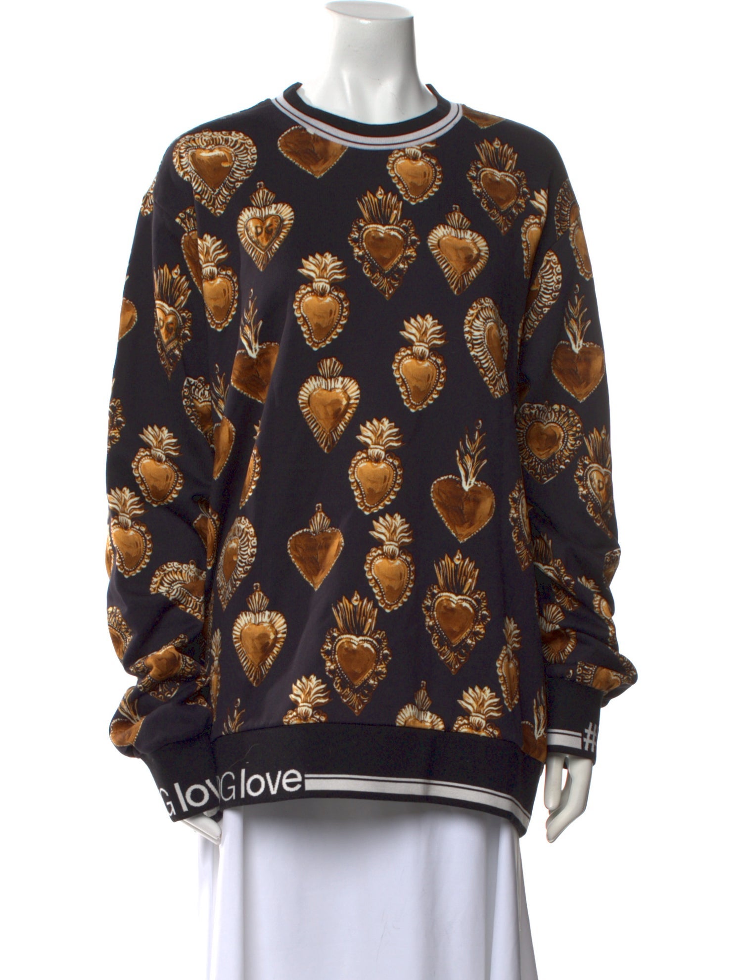 Dolce & Gabbana Printed Crew Neck Sweatshirt