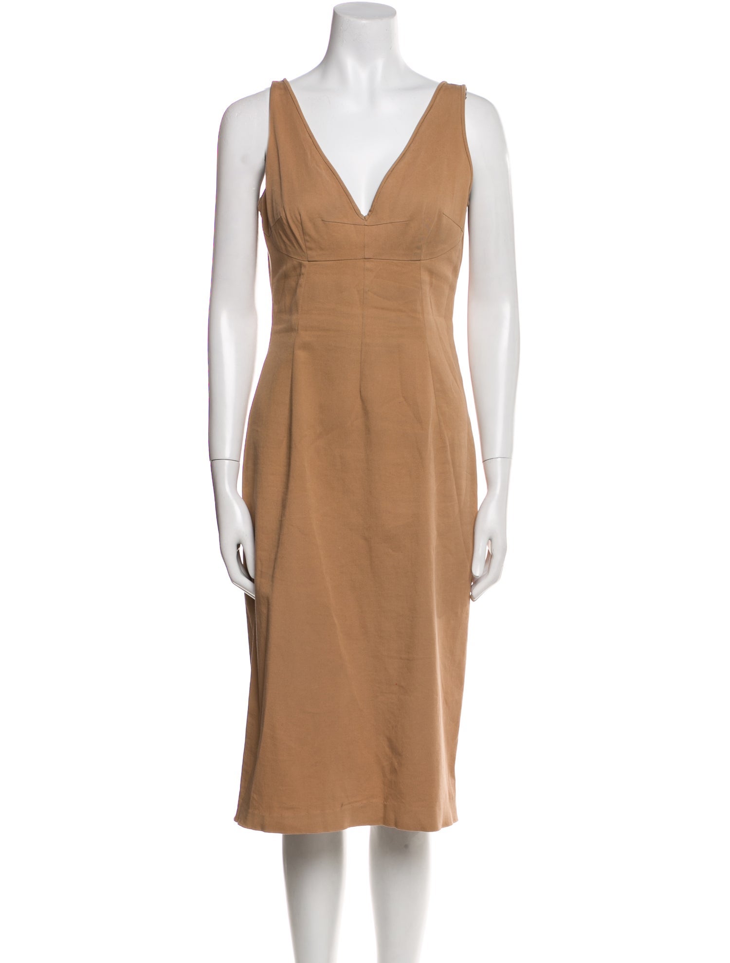 Dolce & Gabbana V-Neck Midi Length Dress