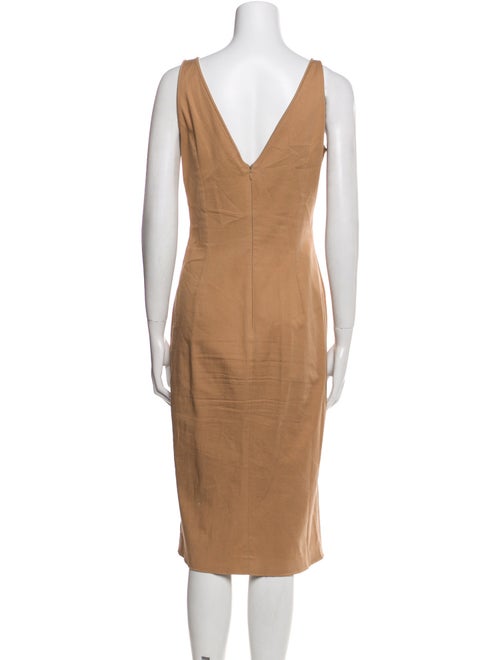 Dolce & Gabbana V-Neck Midi Length Dress