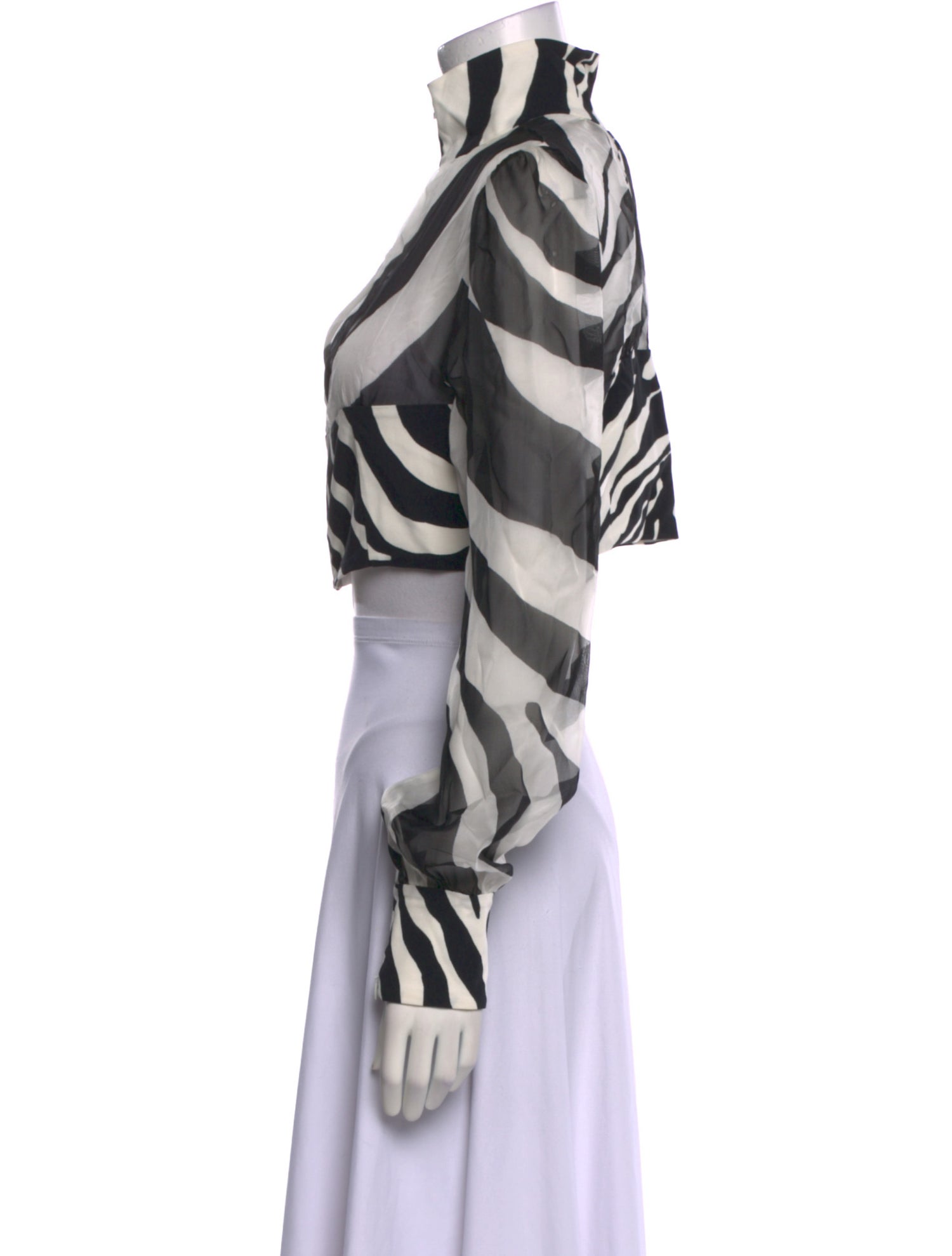 Dolce & Gabbana Silk Animal Print Crop Top