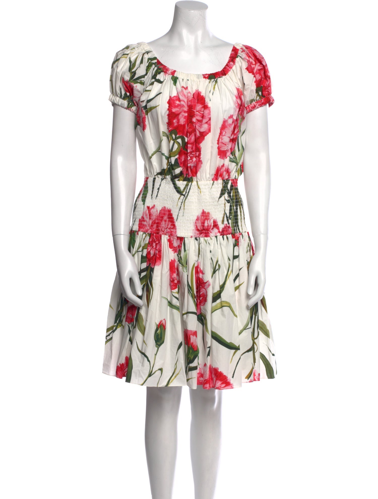 Dolce & Gabbana Floral Print Knee-Length Dress