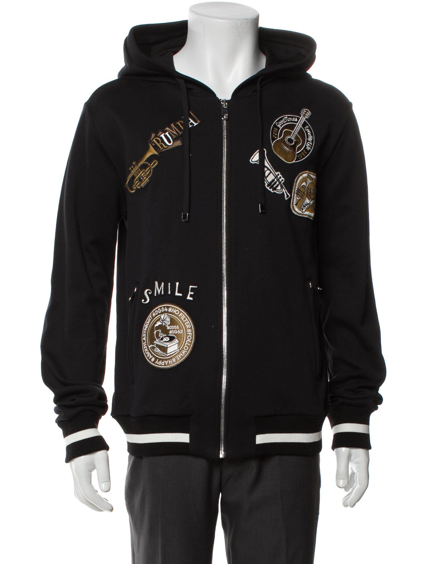 Dolce & Gabbana Graphic Print Crew Neck Hoodie