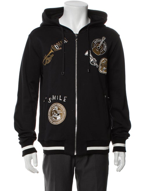 Dolce & Gabbana Graphic Print Crew Neck Hoodie