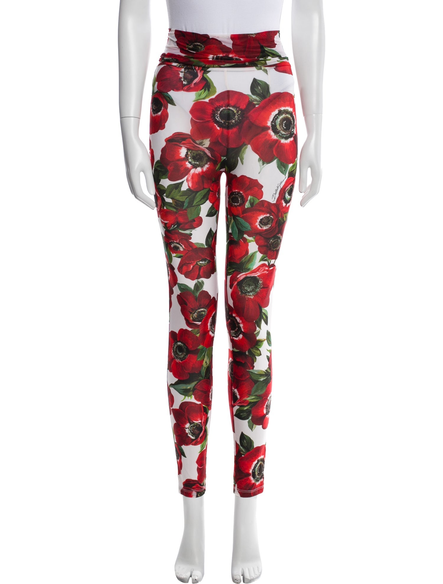 Dolce & Gabbana Nylon Floral Print Sweatpants