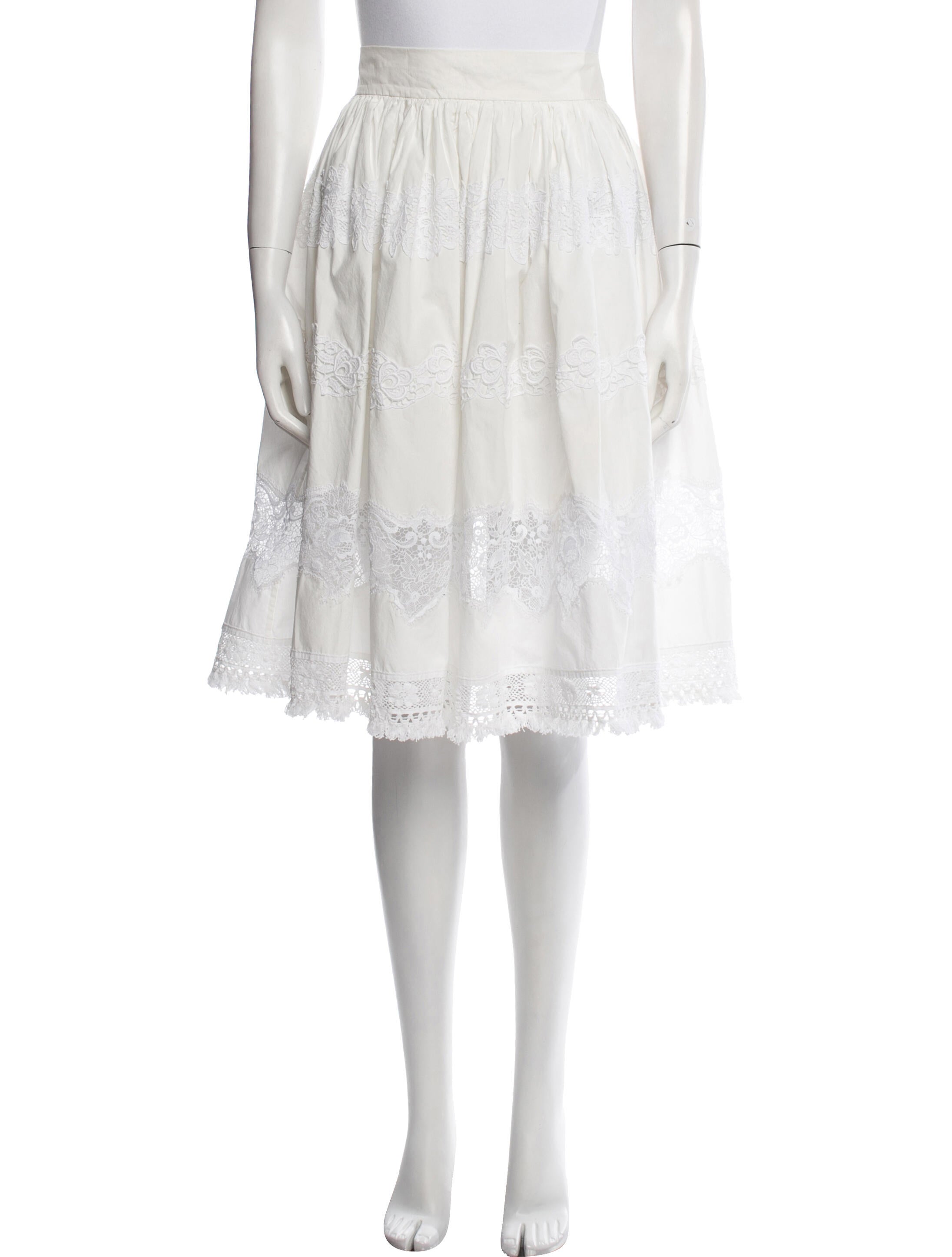 Dolce & Gabbana Ruffle Embellishment Knee-Length Skirt