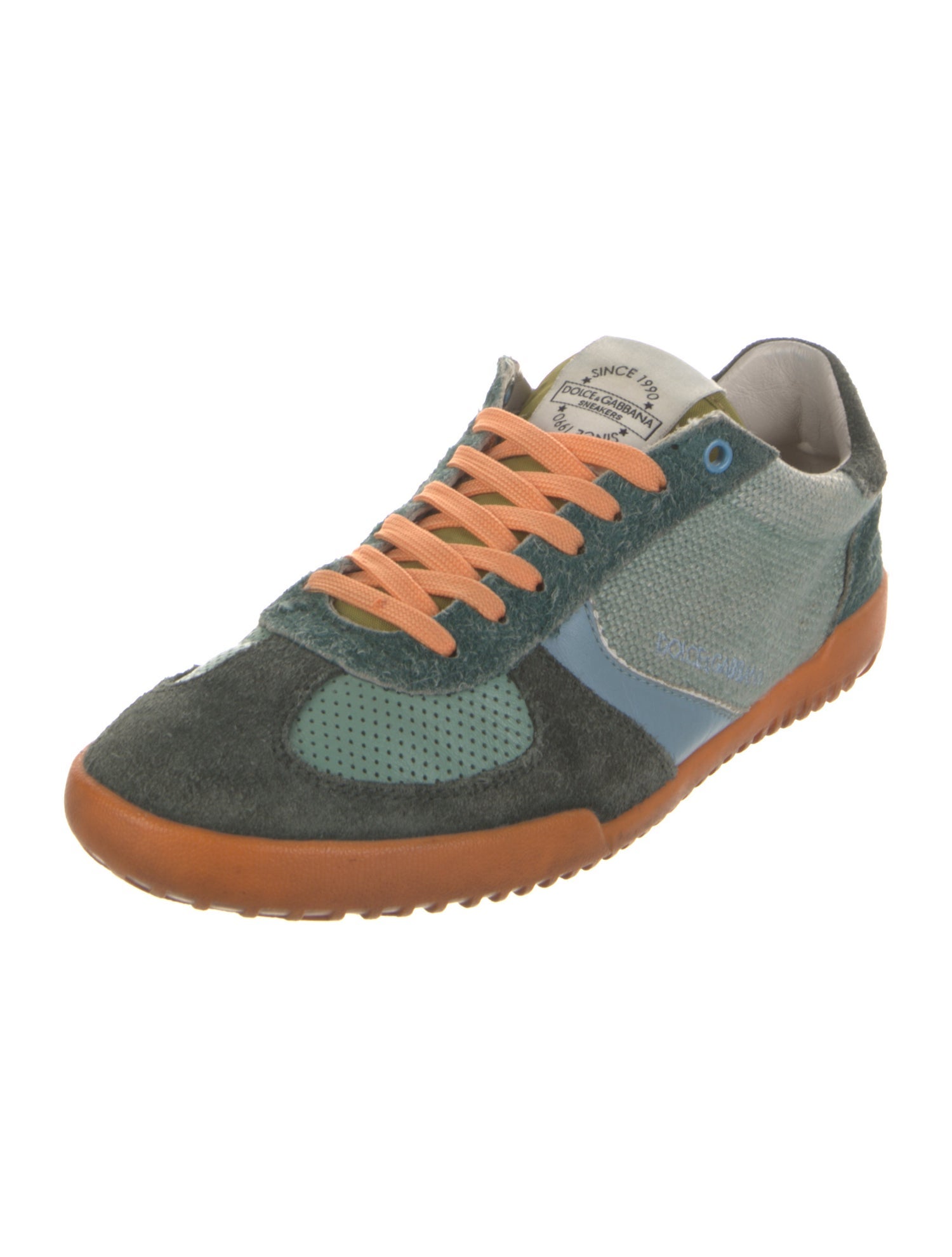 Dolce & Gabbana Suede Printed Sneakers