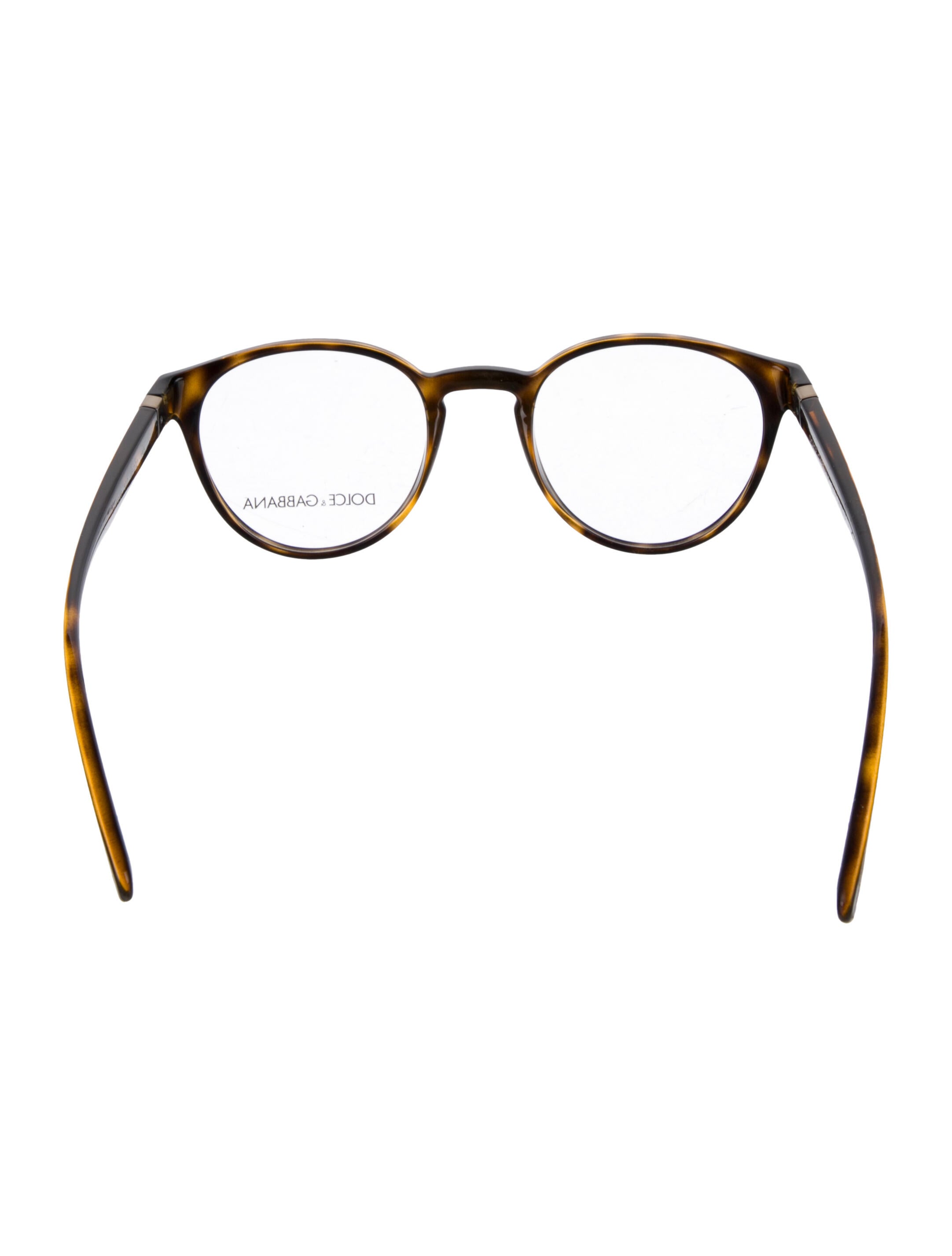 Dolce & Gabbana Gold Leaf Round Eyeglasses w/ Tags