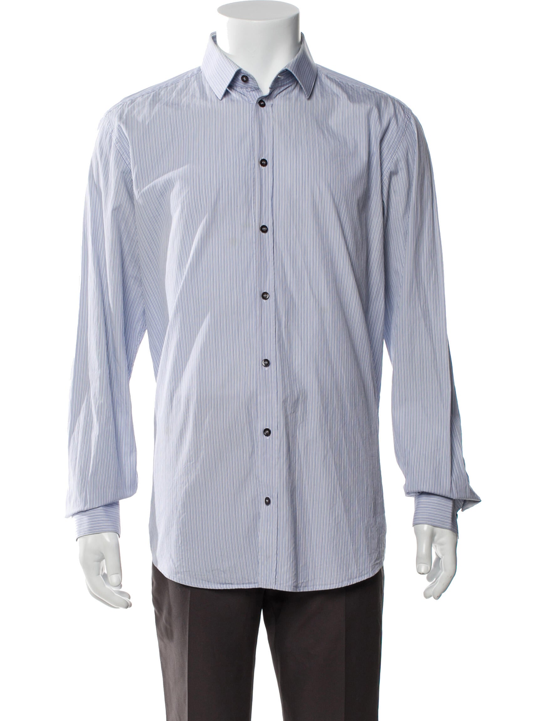 Dolce & Gabbana Striped Long Sleeve Dress Shirt