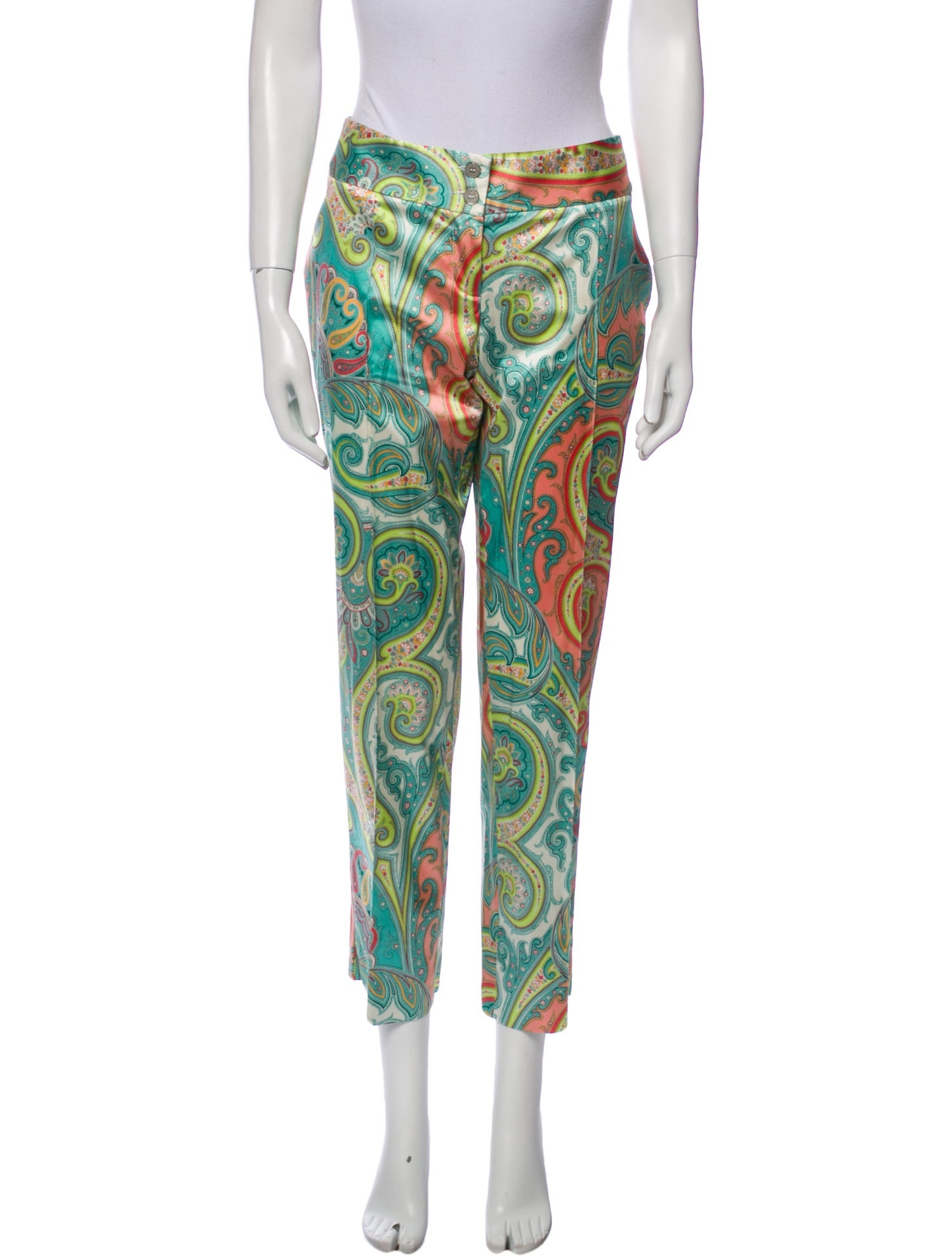 Dolce & Gabbana Silk Straight Leg Pants