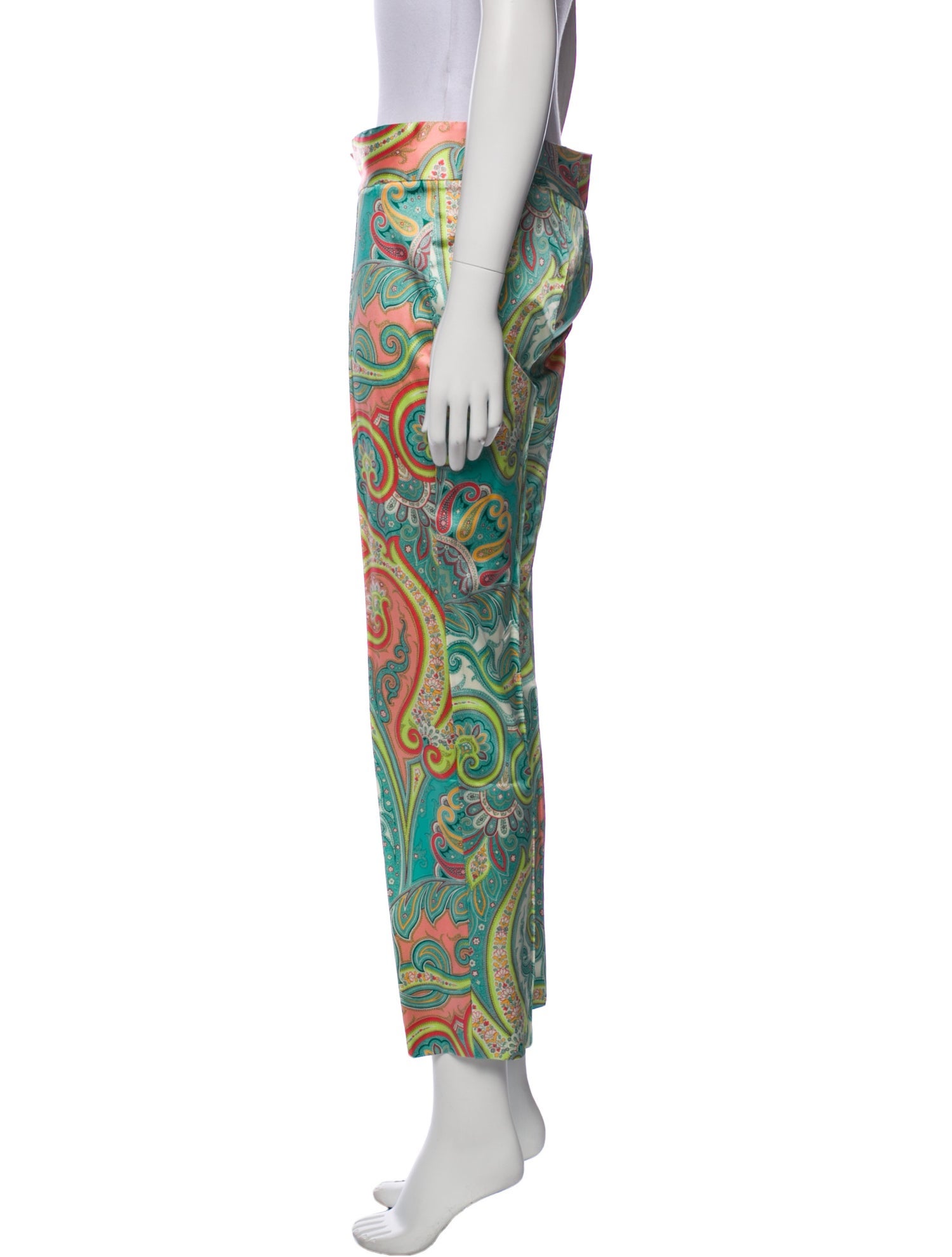 Dolce & Gabbana Silk Straight Leg Pants