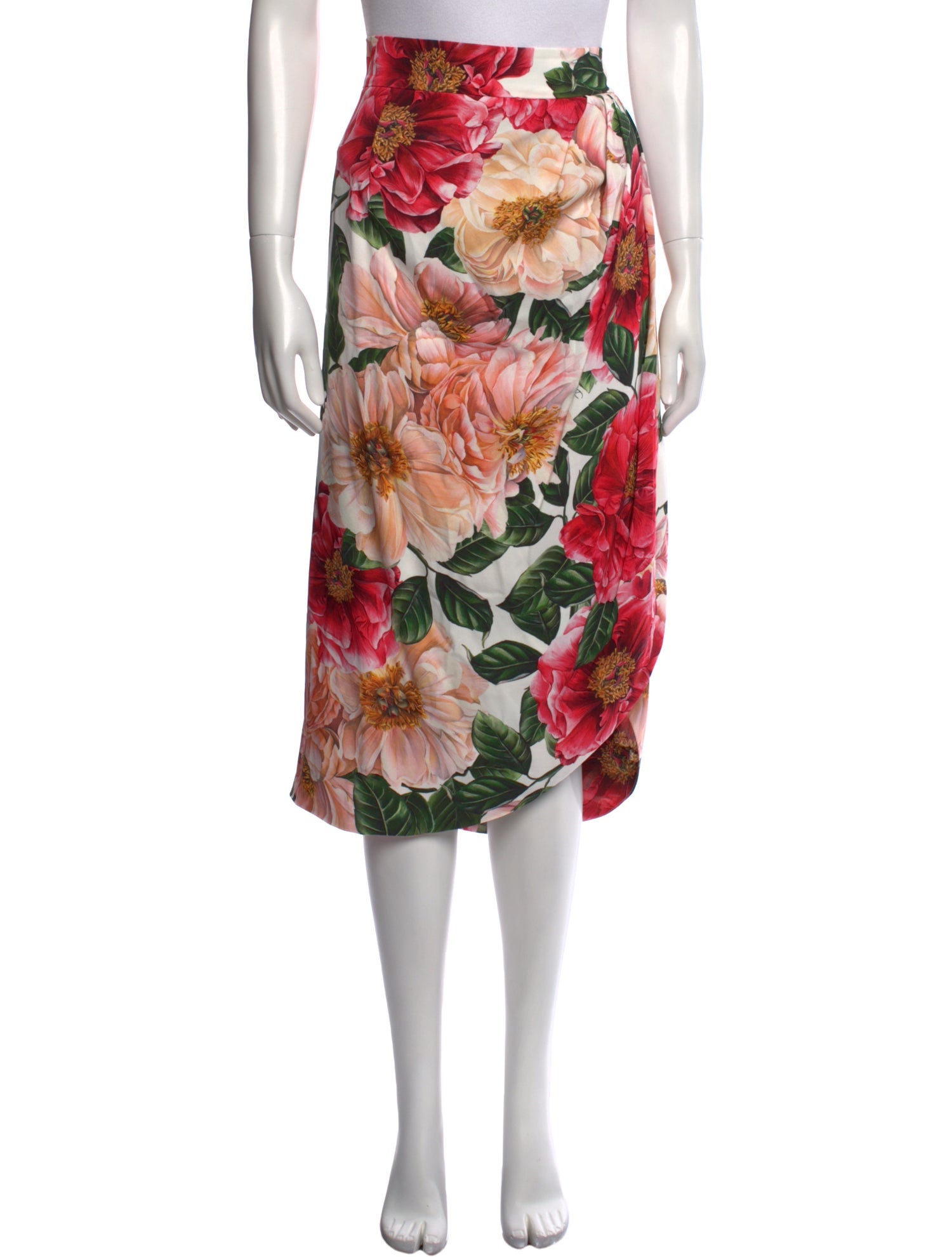 Dolce & Gabbana Floral Print Midi Length Skirt