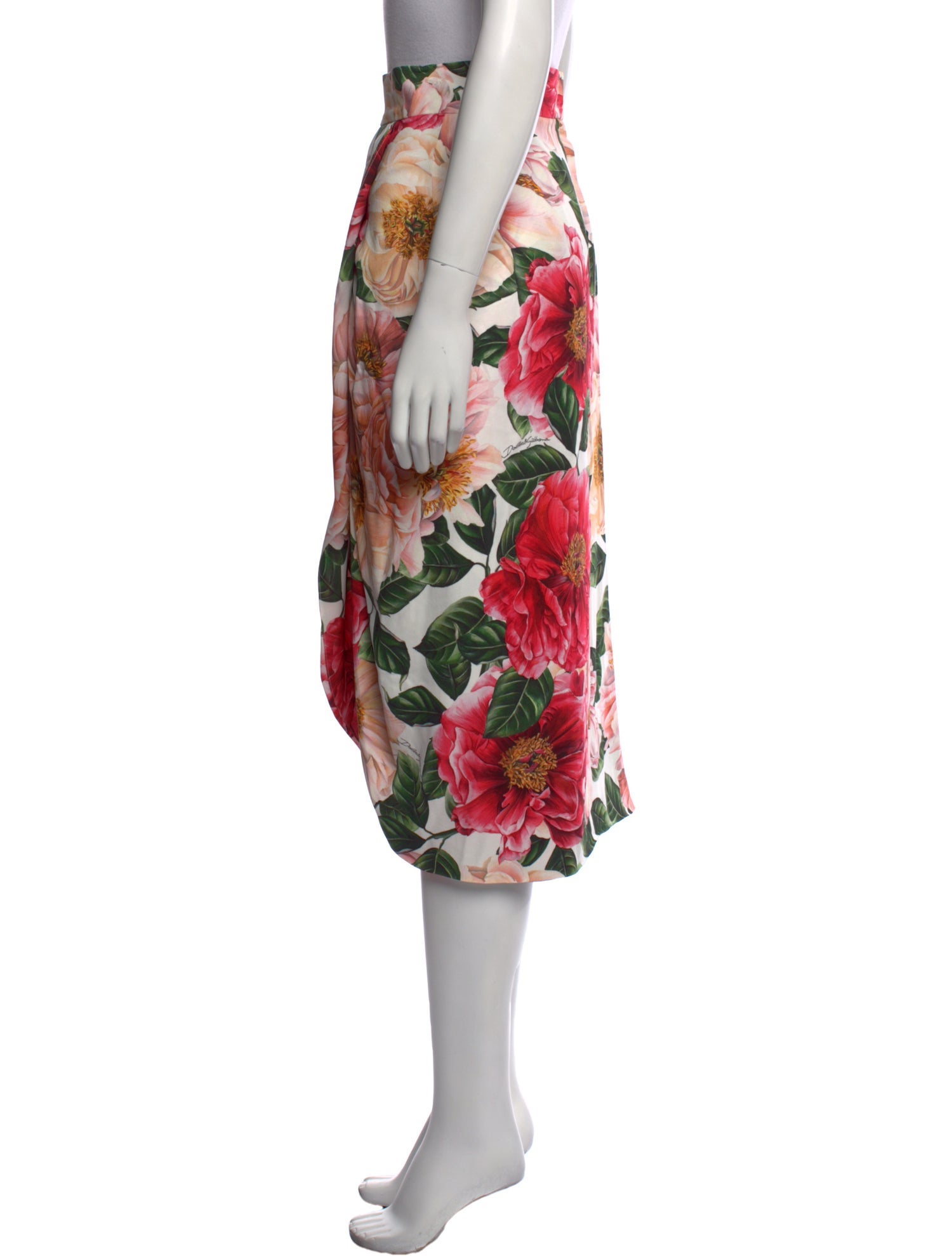 Dolce & Gabbana Floral Print Midi Length Skirt