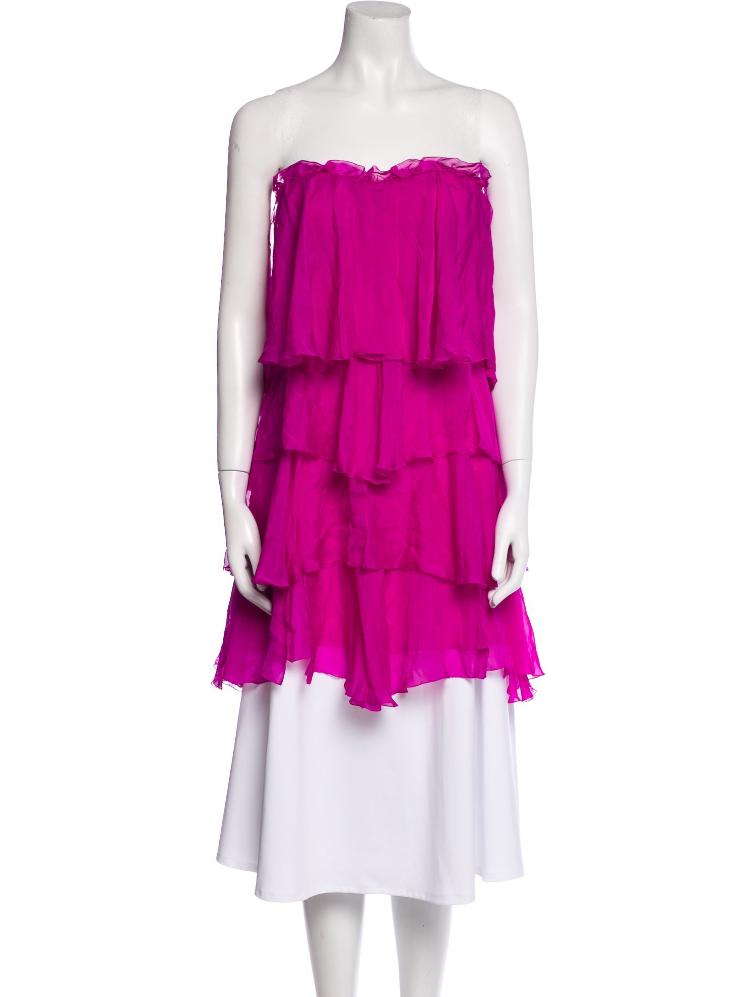 Dolce & Gabbana Silk Strapless Tunic