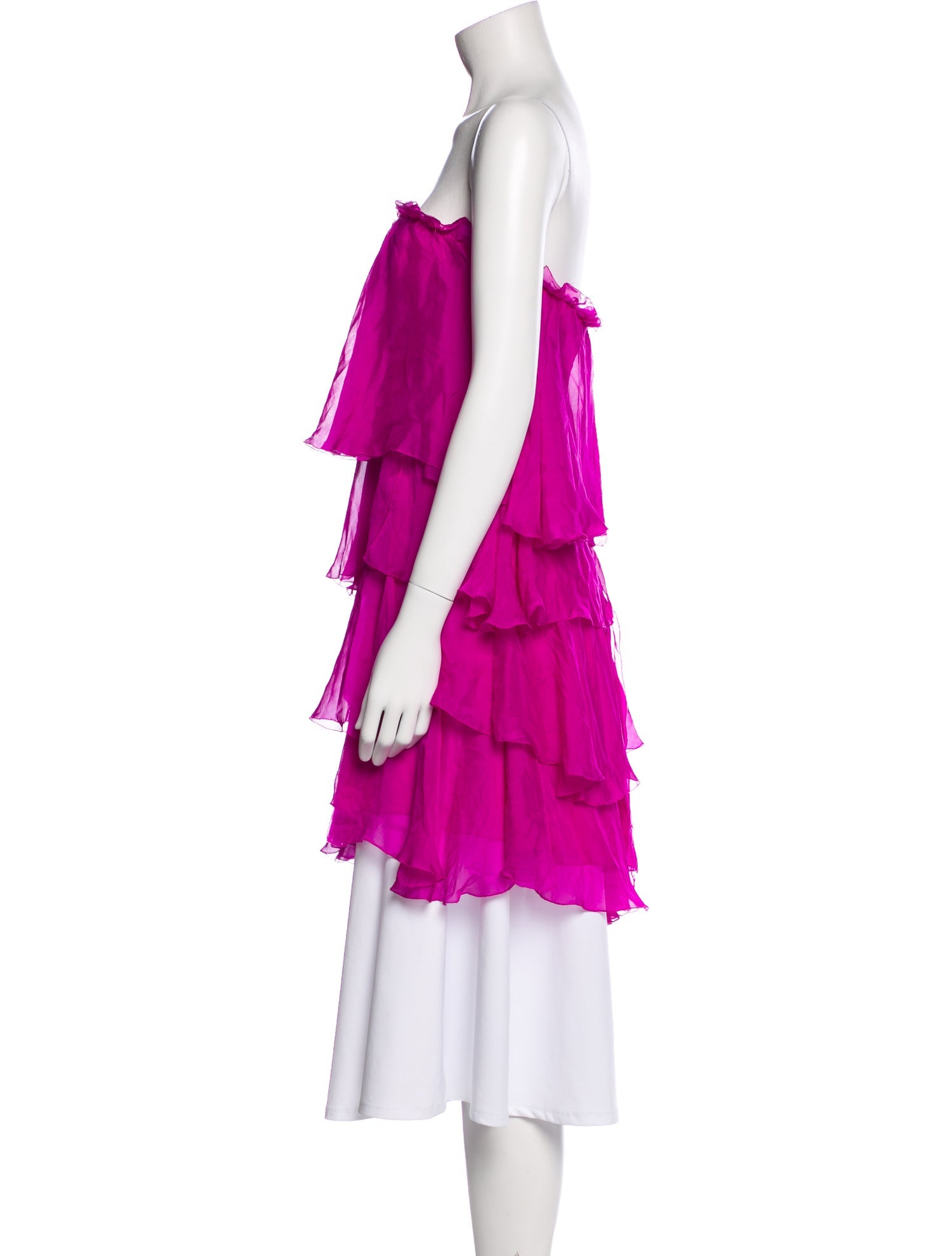 Dolce & Gabbana Silk Strapless Tunic